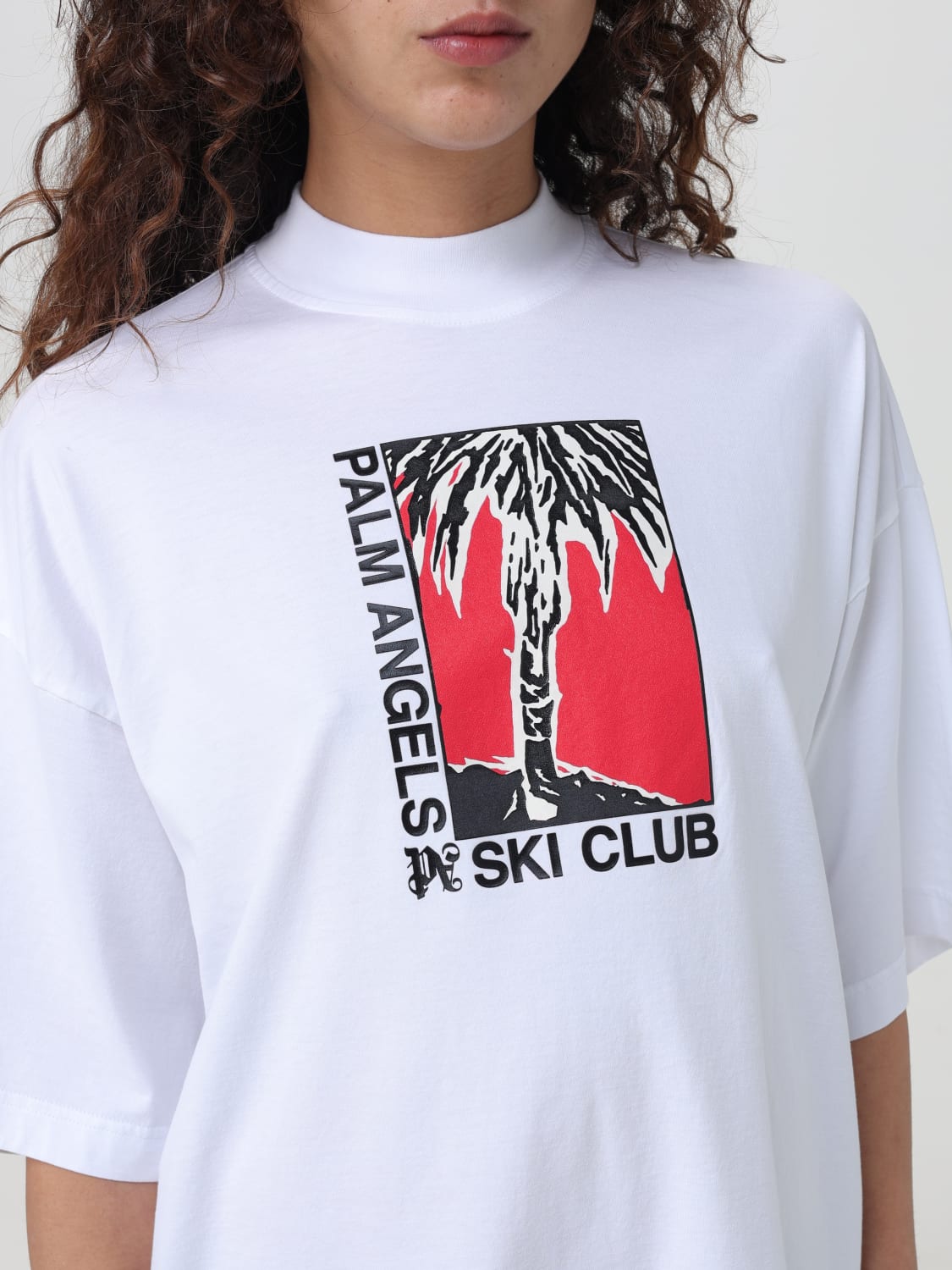 Tシャツ・カットソー PALM ANGELS Woman T-Shirt White PWAA017R24JER002 0110 Palm Angels Outlet: T-shirt woman - White | Palm Angels t