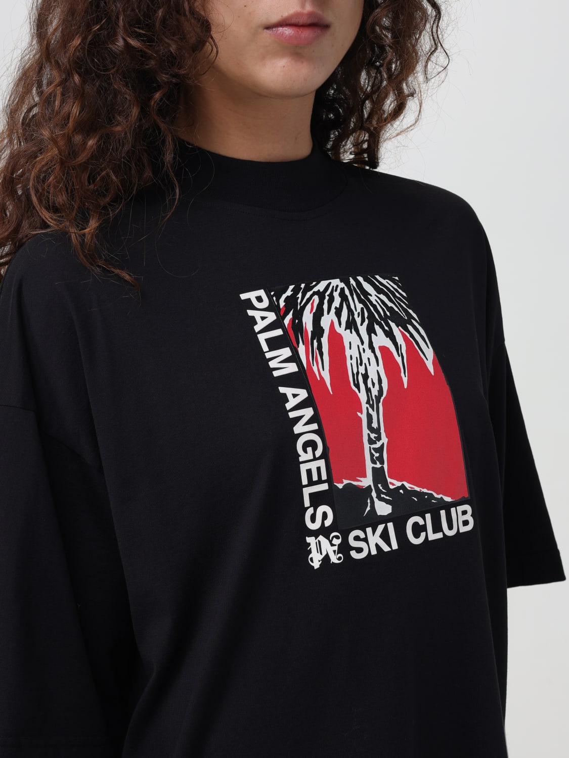 Palm Angels Outlet: T-shirt woman - Black | Palm Angels t