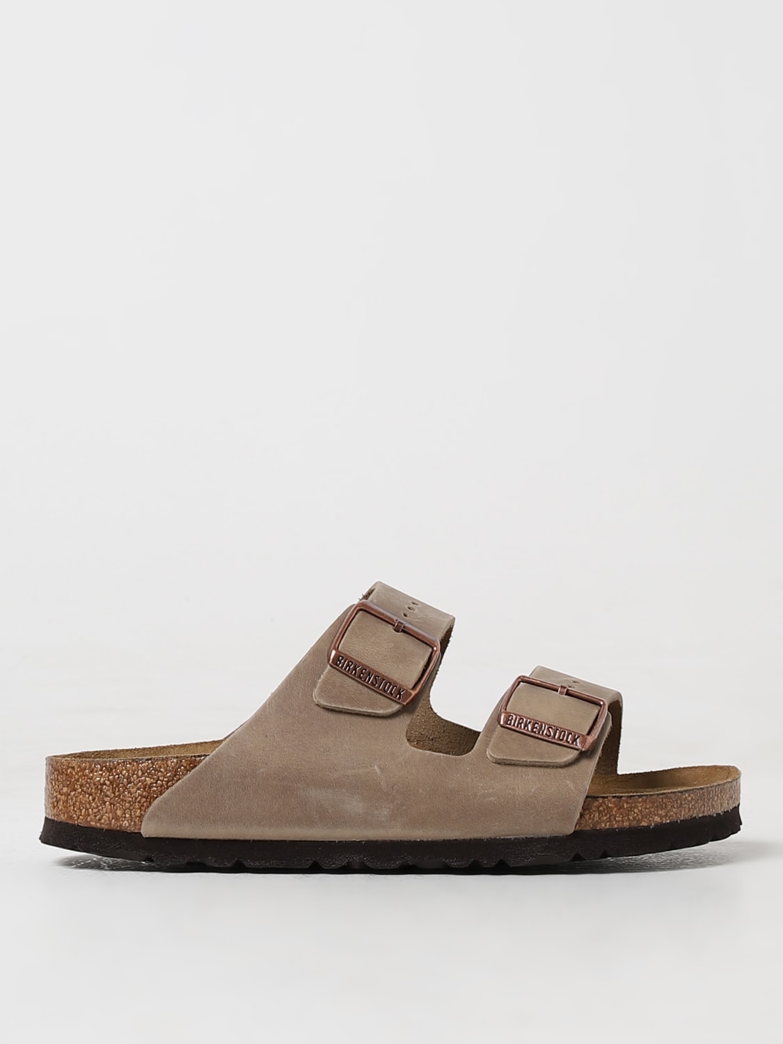 BIRKENSTOCK FLAT SANDAL: Flat sandals woman Birkenstock, Tobacco - Img 1
