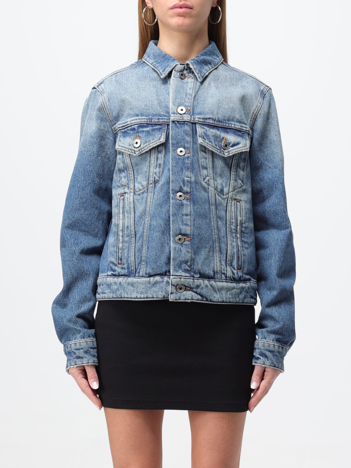 OFF-WHITE JACKET: Jacket woman Off-white, Blue - Img 1