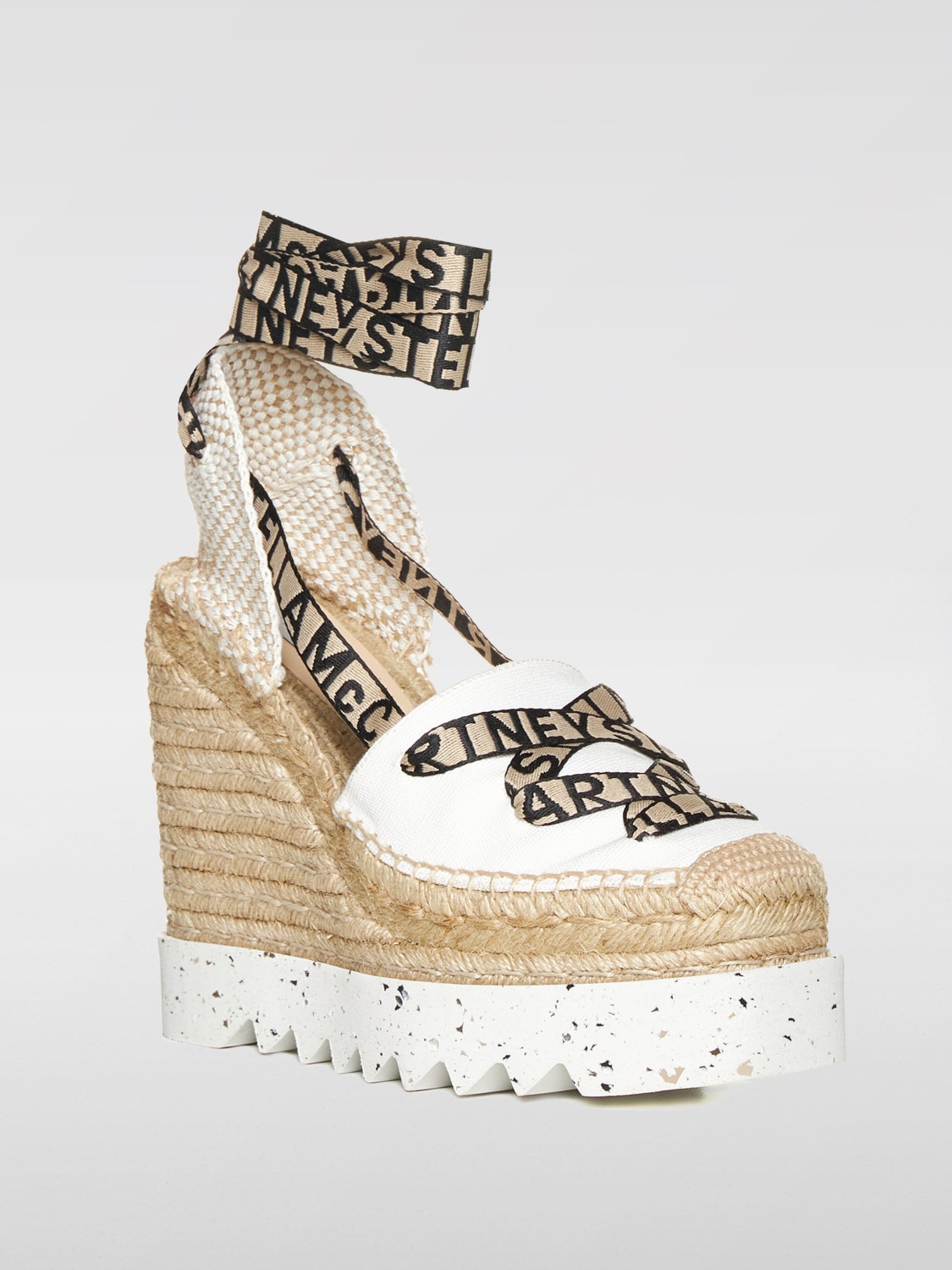 STELLA MCCARTNEY ESPADRILLAS: Espadrillas con zeppa Gaia Stella McCartney in canvas organico, Rosa - Img 2
