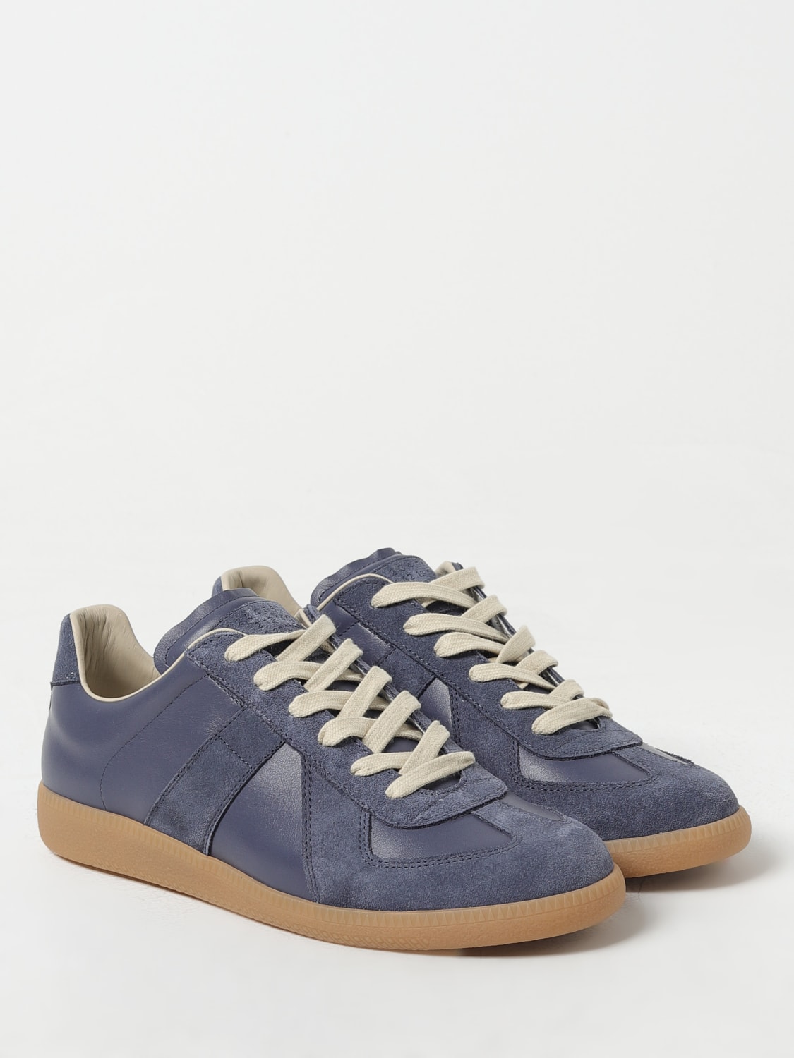 MAISON MARGIELA SNEAKERS: Sneakers Replica Maison Margiela in pelle e camoscio, Grigio - Img 2