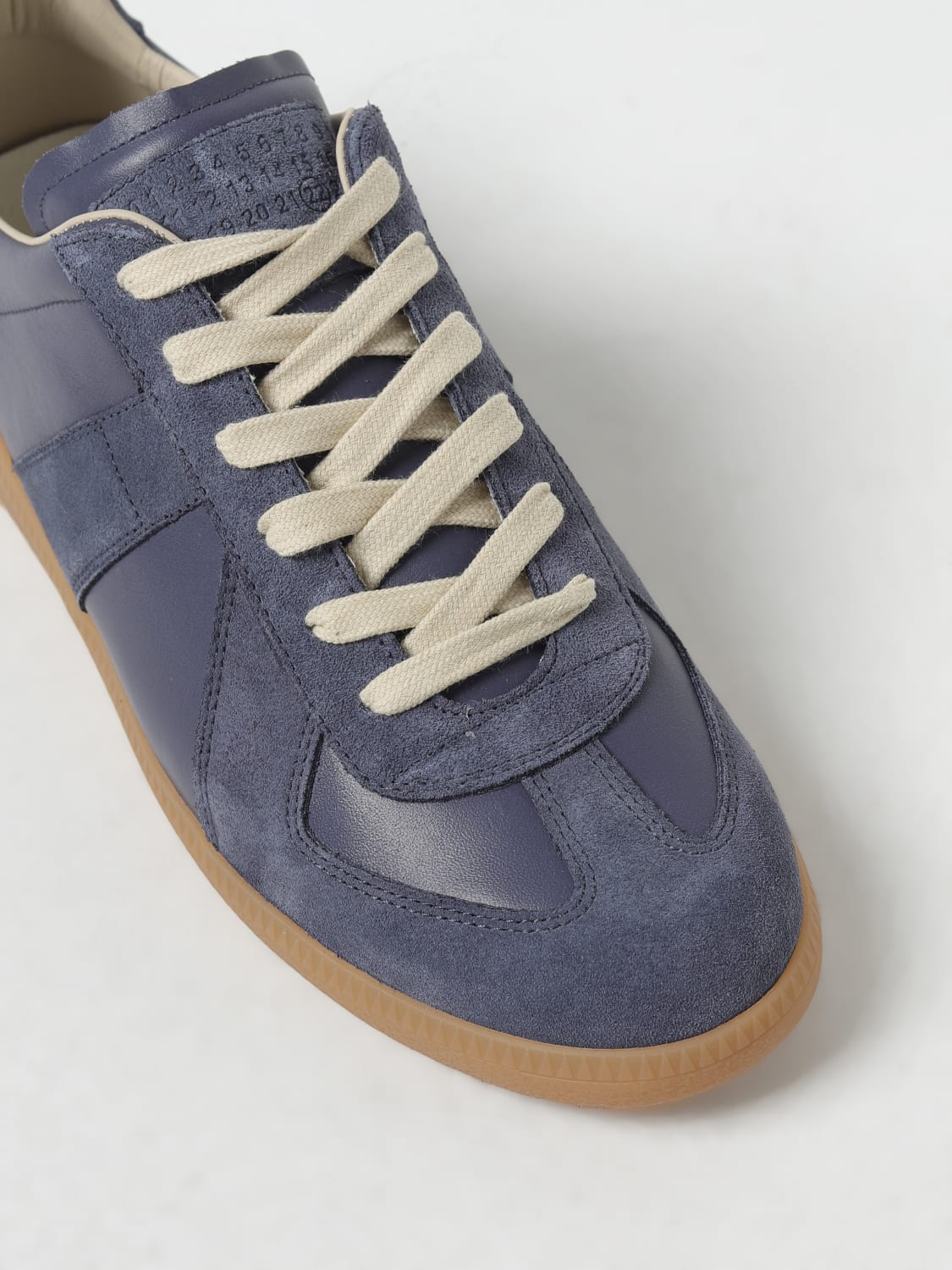 MAISON MARGIELA SNEAKERS: Sneakers Replica Maison Margiela in pelle e camoscio, Grigio - Img 4