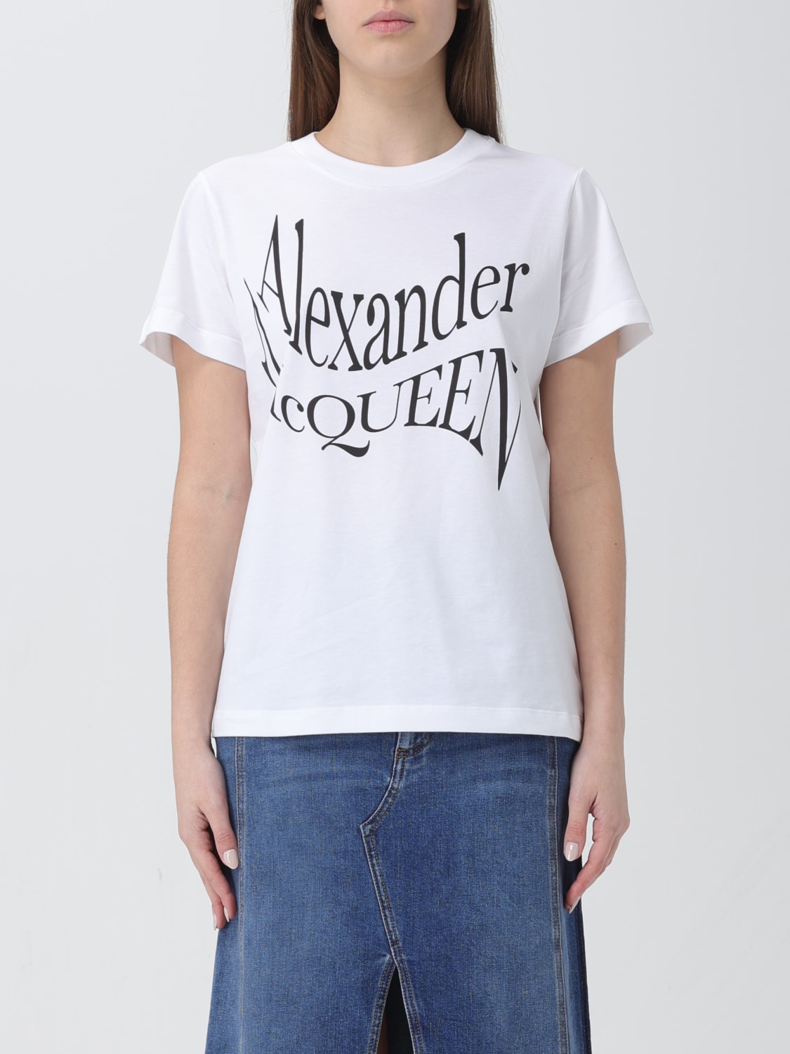 MCQUEEN T-SHIRT: Pull femme McQueen, Blanc - Img 1