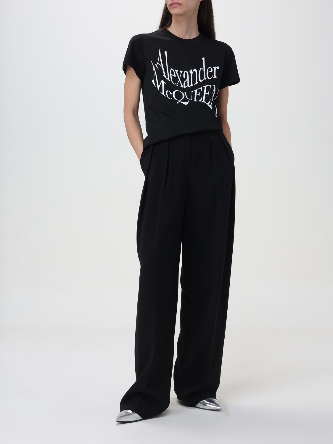 MCQUEEN T-SHIRT: Sweater woman McQueen, Black - Img 2