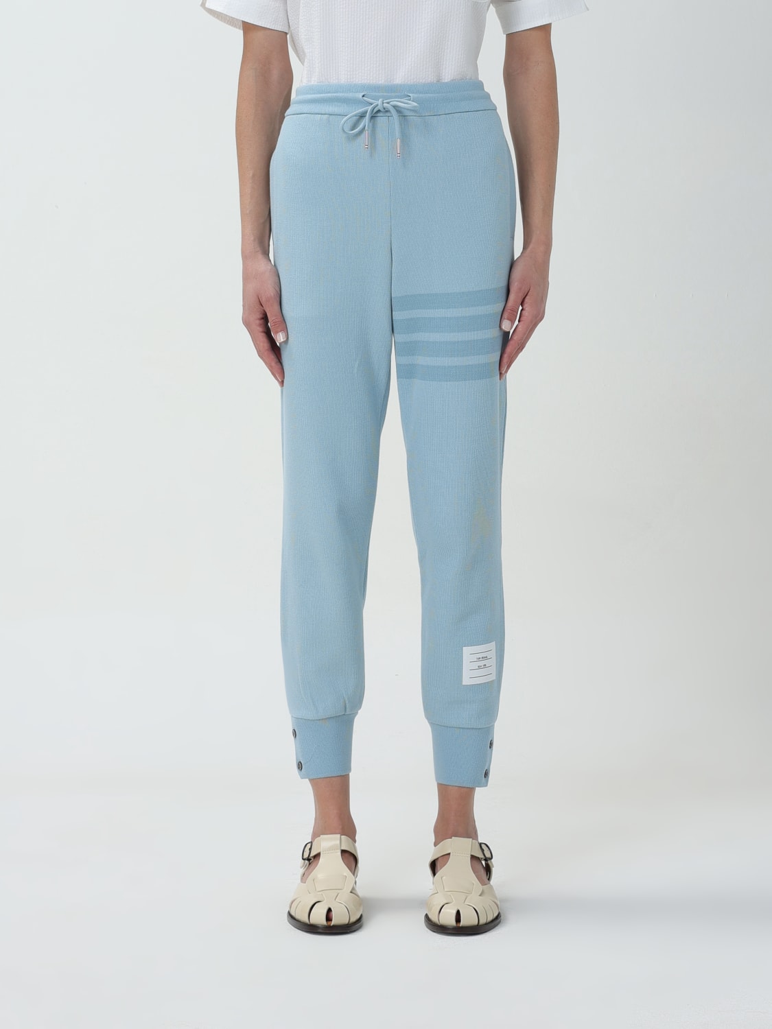 パンツ THOM BROWNE Woman Pants Blue FJQ109AJ0051 480 Thom Browne Outlet: Pants woman - Blue | Thom Browne pants