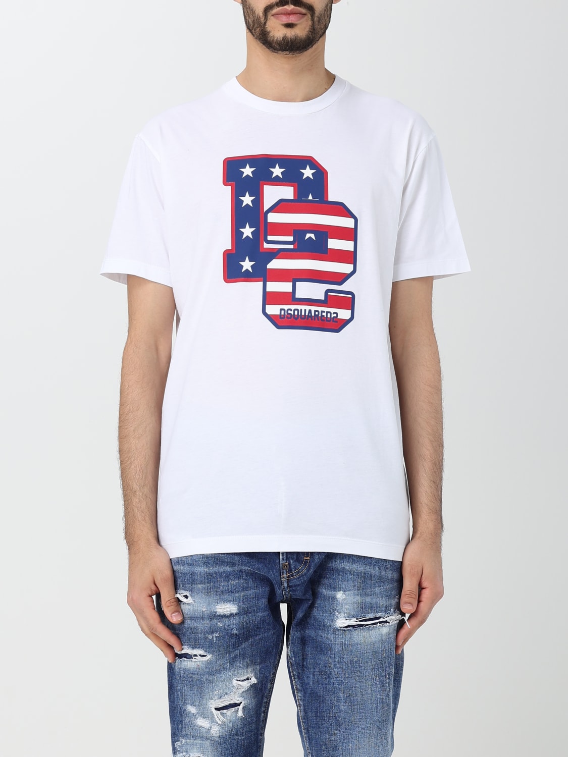 DSQUARED2 T-SHIRT: T-shirt di cotone Dsquared2, Bianco - Img 1