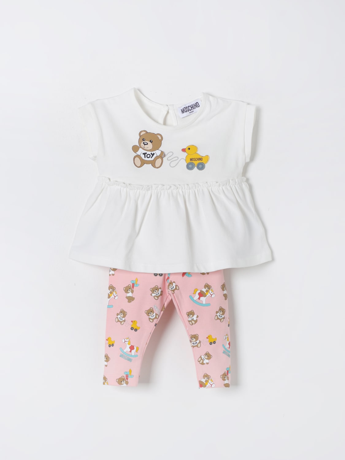 Romper MOSCHINO BABY Kids color Yellow
