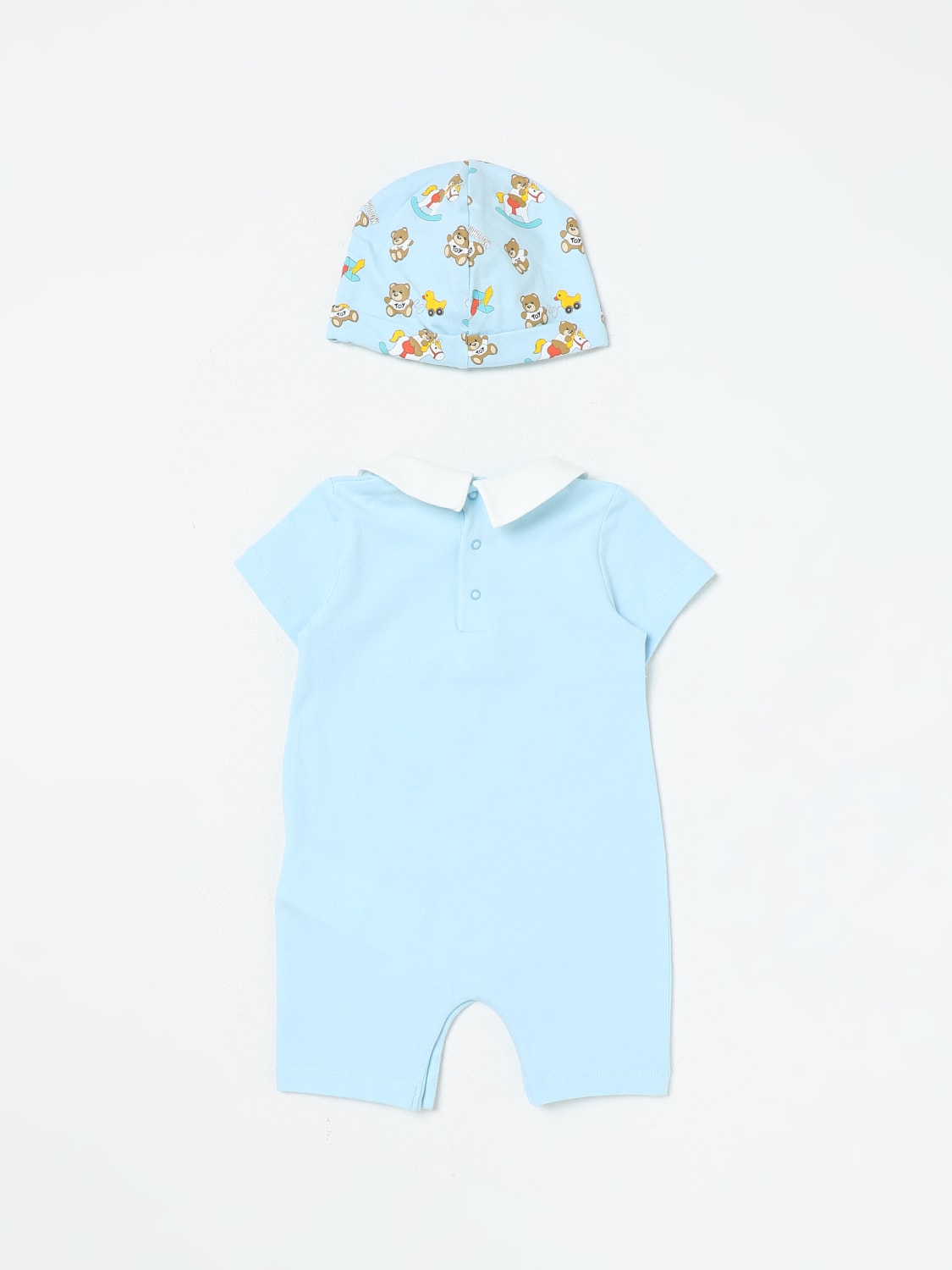 MOSCHINO KIT NAISSANCE: Ensemble enfant Moschino Baby, Bleu Azur - Img 2