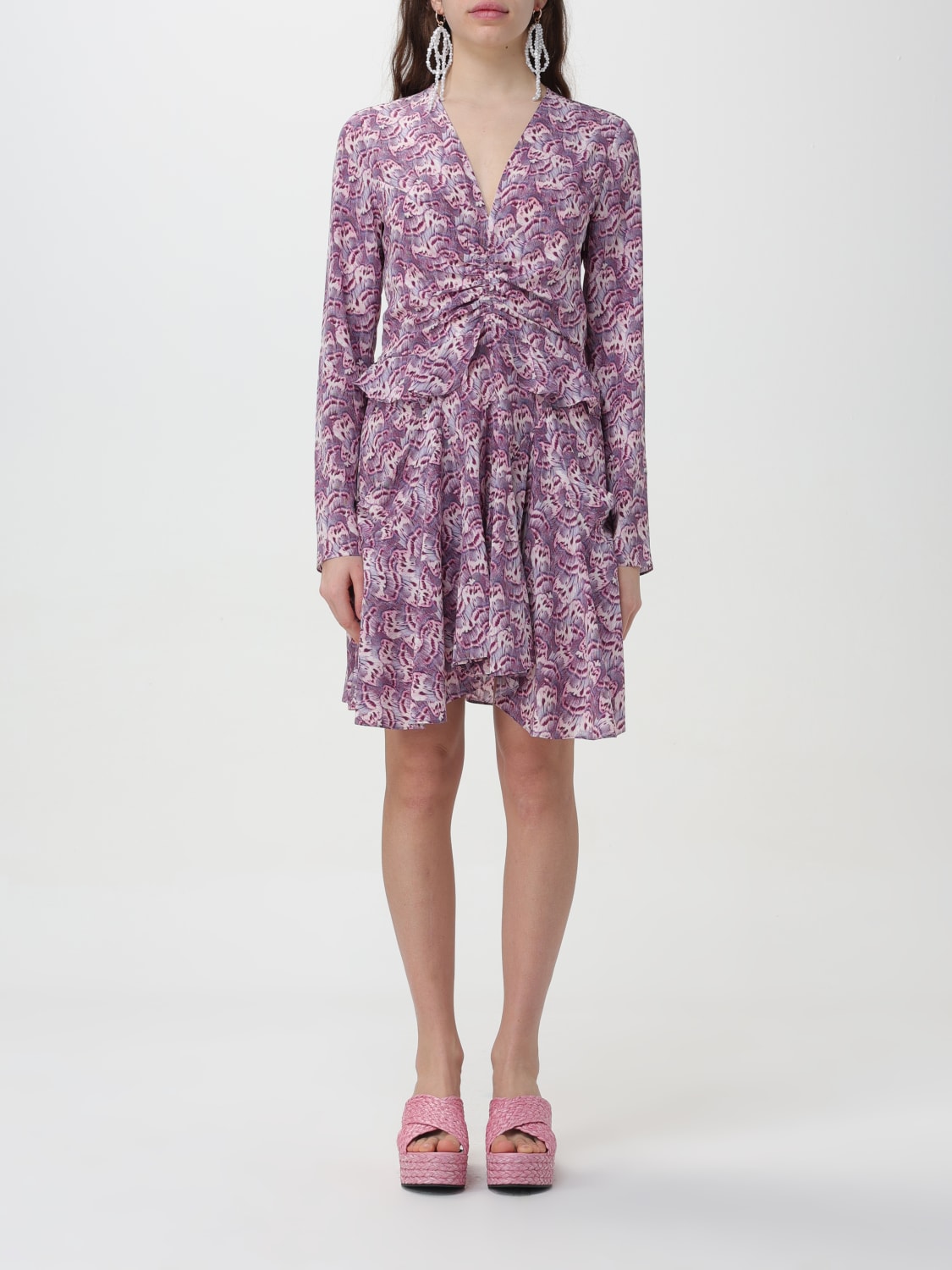 ワンピース ISABEL MARANT Woman Dress Plum RO0247FBB1J04I 86MA Isabel Marant Outlet: Dress woman - Plum | Isabel Marant