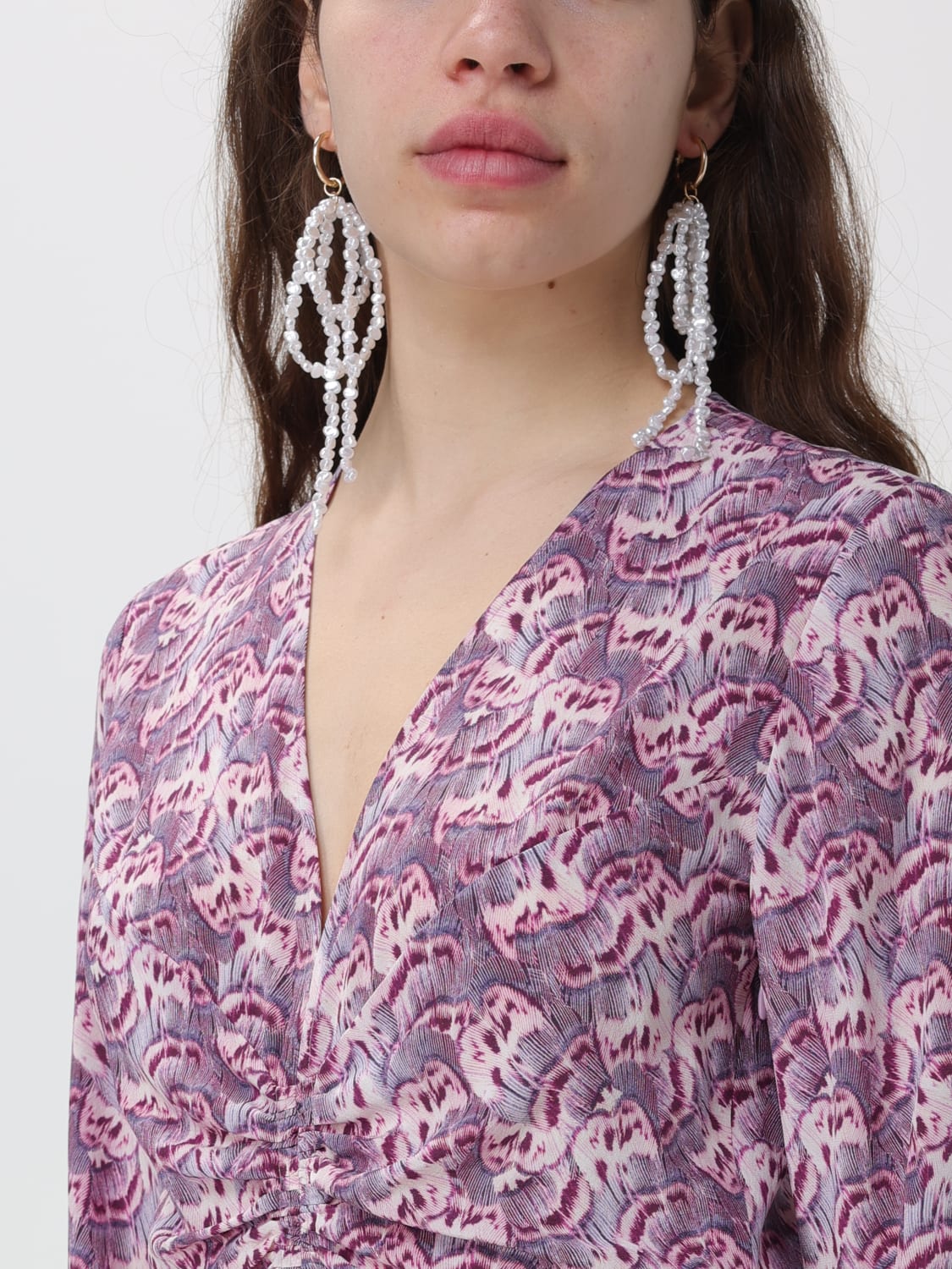 ワンピース ISABEL MARANT Woman Dress Plum RO0247FBB1J04I 86MA Isabel Marant Outlet: Dress woman - Plum | Isabel Marant