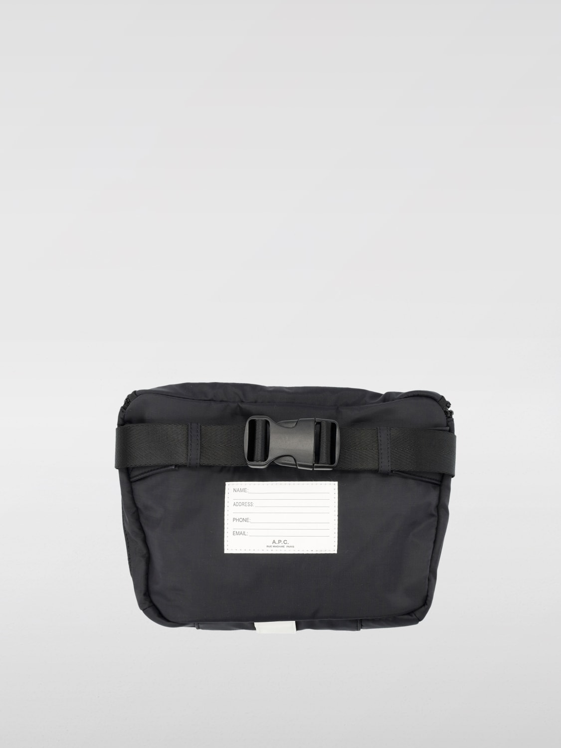 A.P.C. BORSA A TRACOLLA: Borsa A.P.C. in nylon con logo , Nero - Img 2