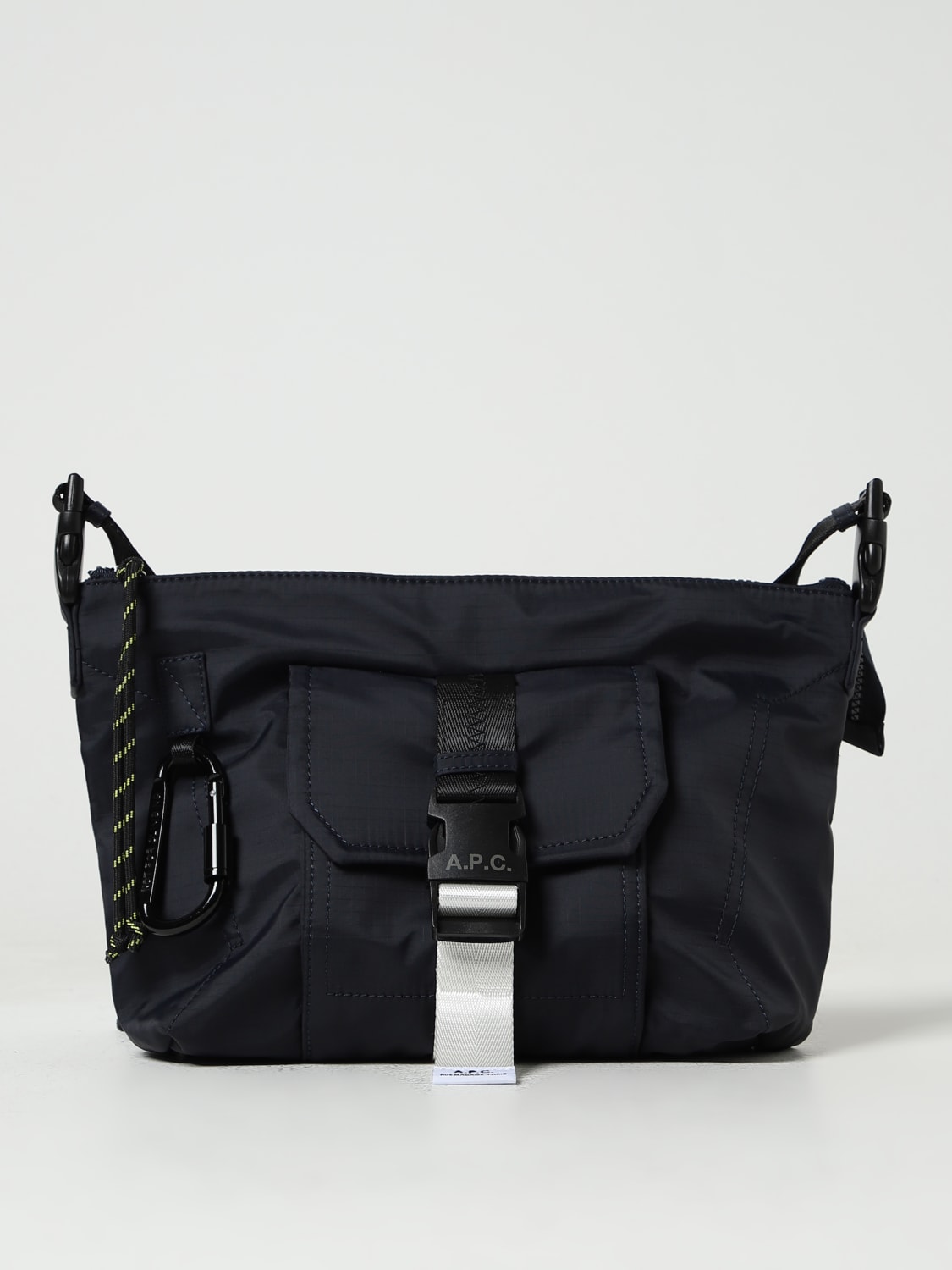 A.P.C. BORSA A TRACOLLA: Borsa Trek A.P.C. in nylon ripstop, Blue - Img 1