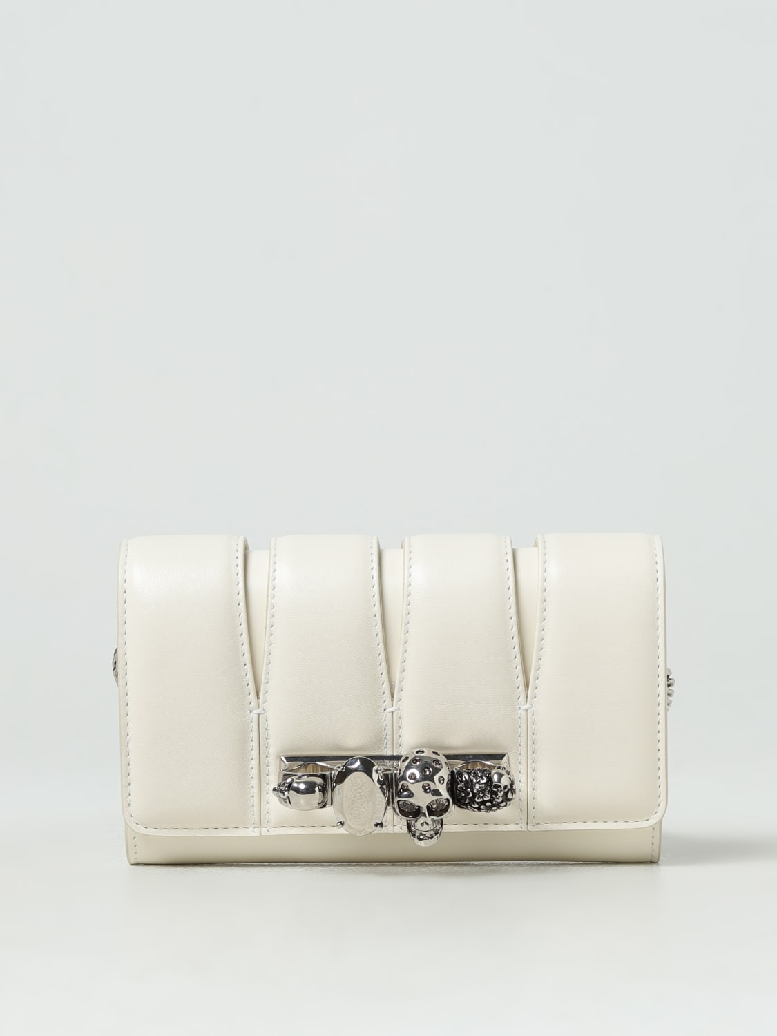 Alexander mcqueen white clutch sale