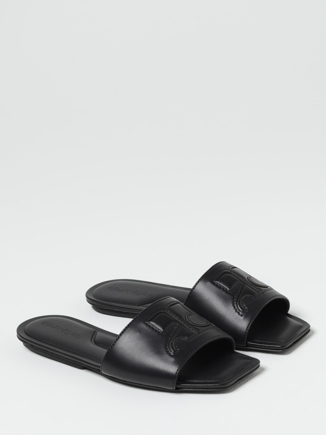 COURRÈGES FLAT SANDALS: Flat sandals woman CourrÈges, Black - Img 2