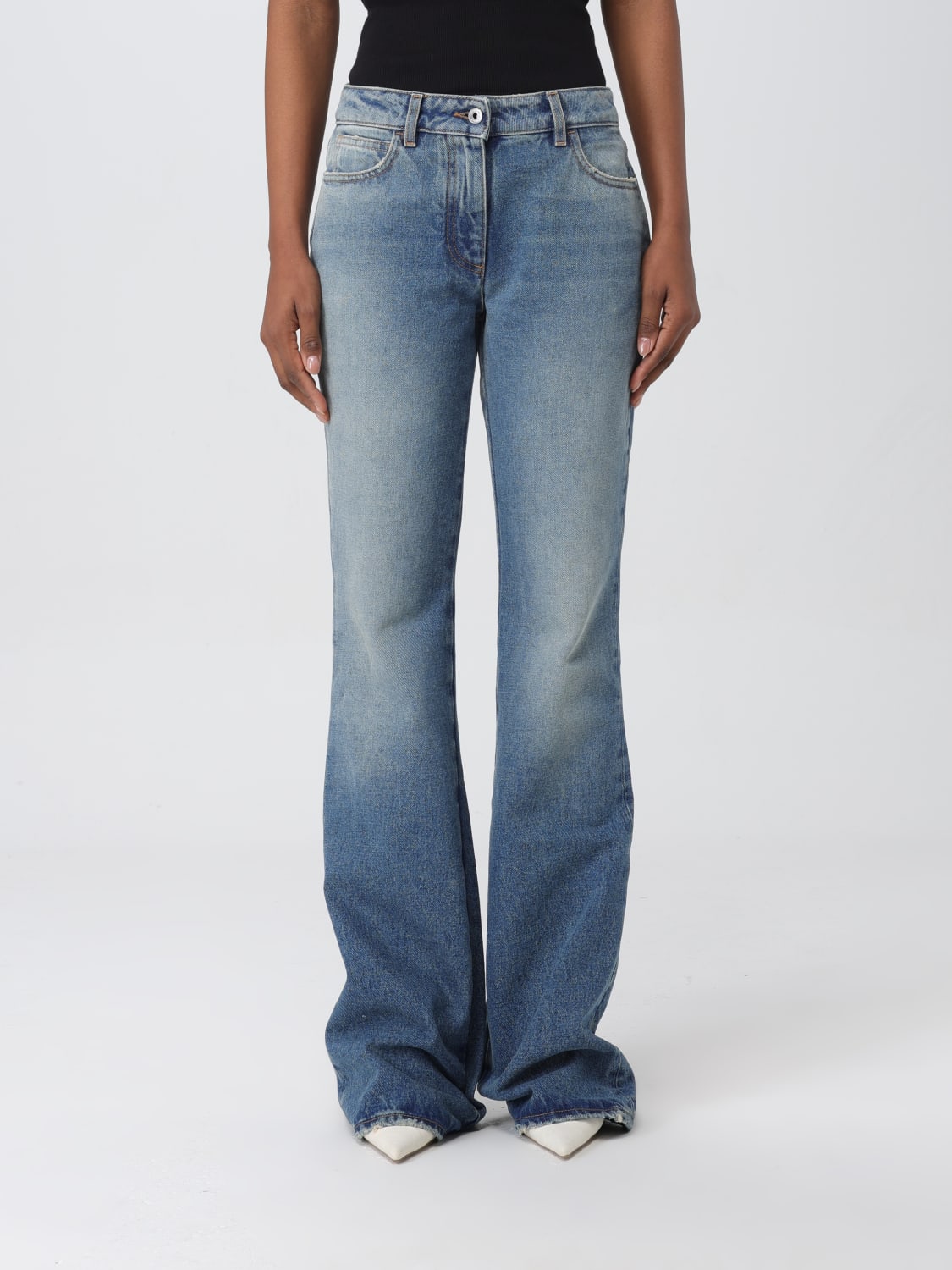 OFF-WHITE JEANS: Jeans woman Off-white, Blue - Img 1