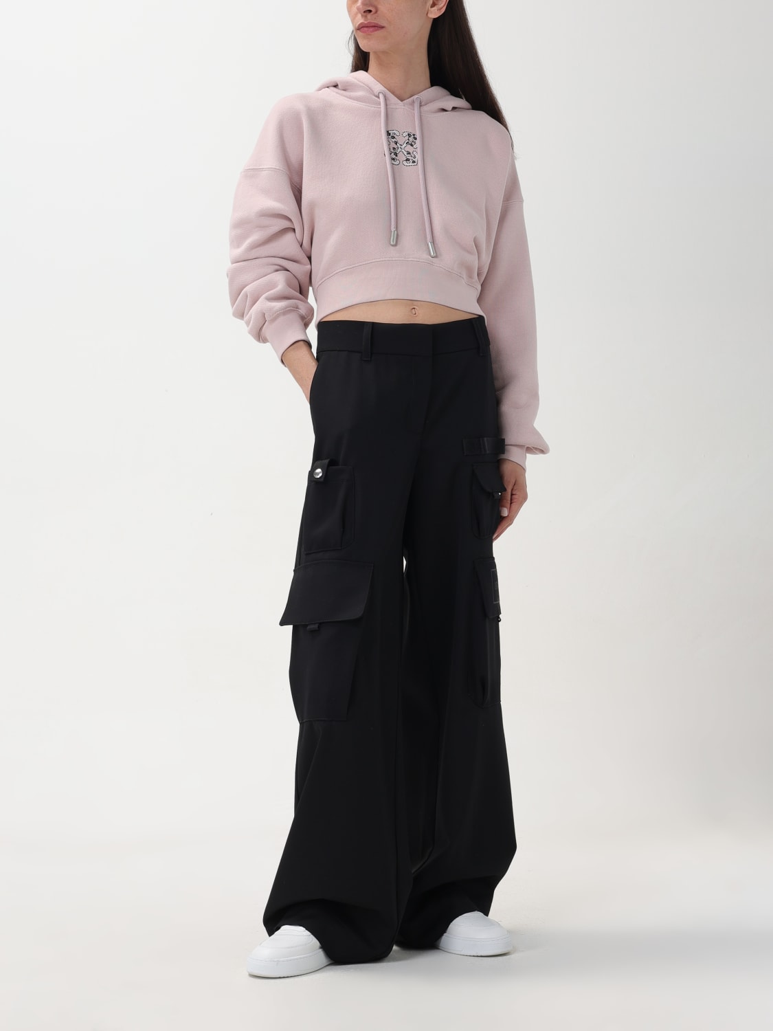 パンツ OFF WHITE Women Straight Pants OWCF017F24FAB0011010 Black Off-White Outlet: Pants woman - Black | Off-White pants