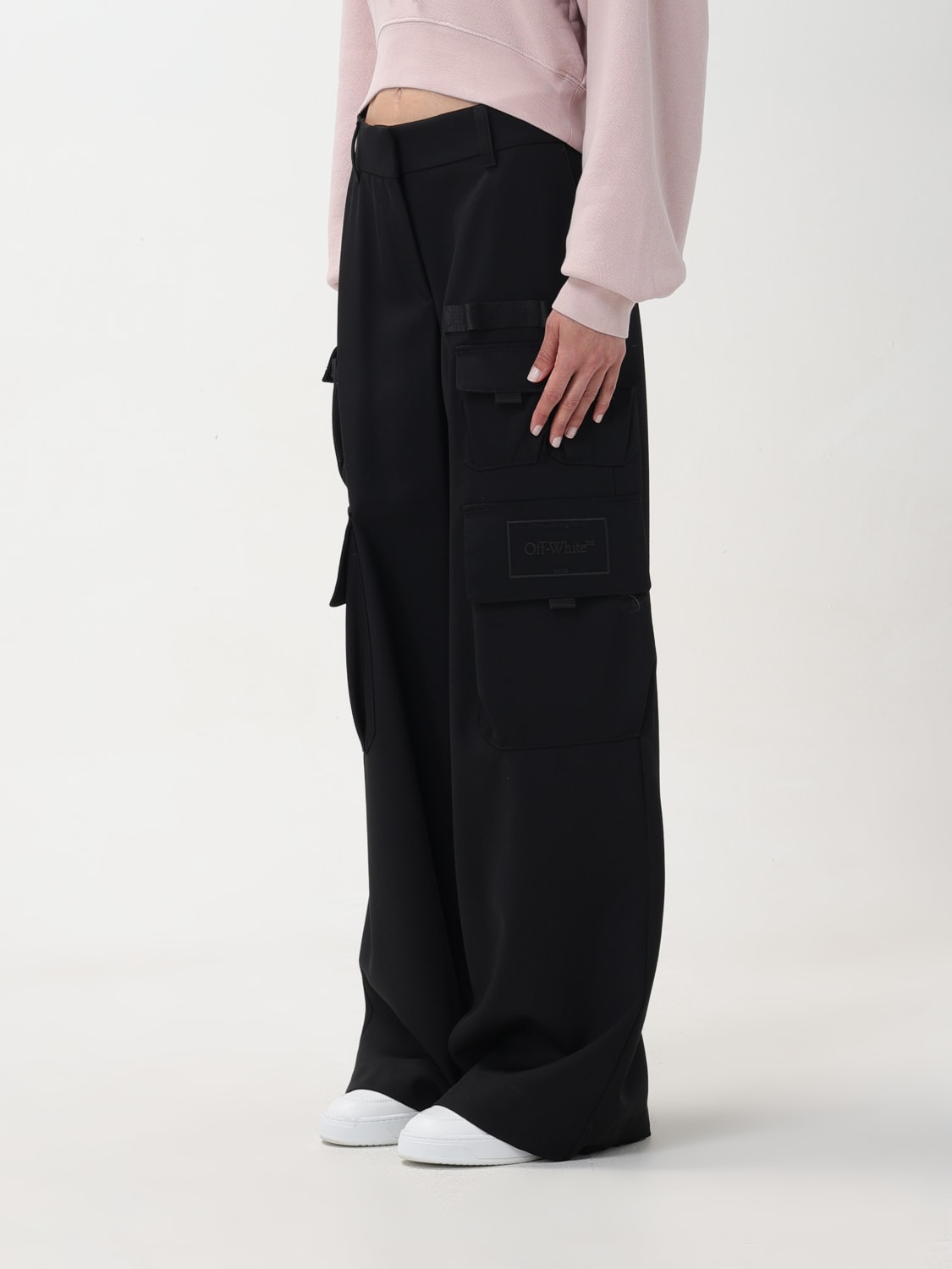 パンツ OFF WHITE Women Straight Pants OWCF017F24FAB0011010 Black Off-White Outlet: Pants woman - Black | Off-White pants