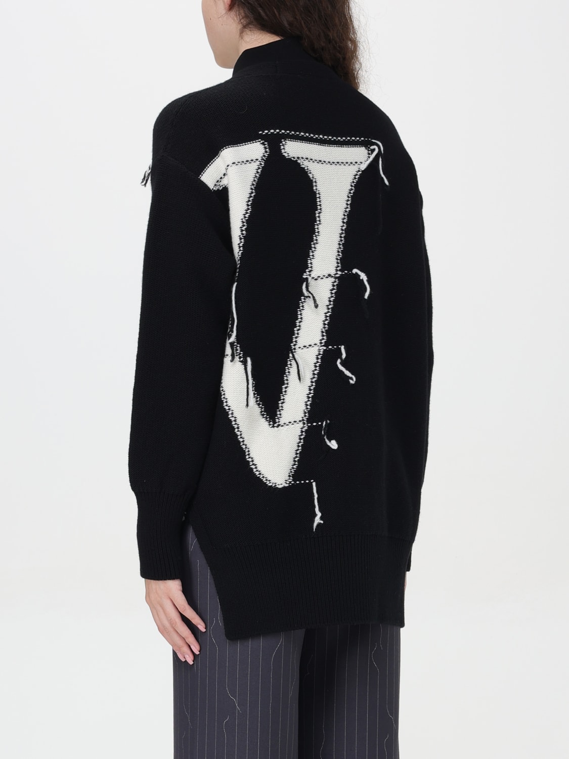 OFF-WHITE CARDIGAN: Off-white women's cardigan, Black - Img 3