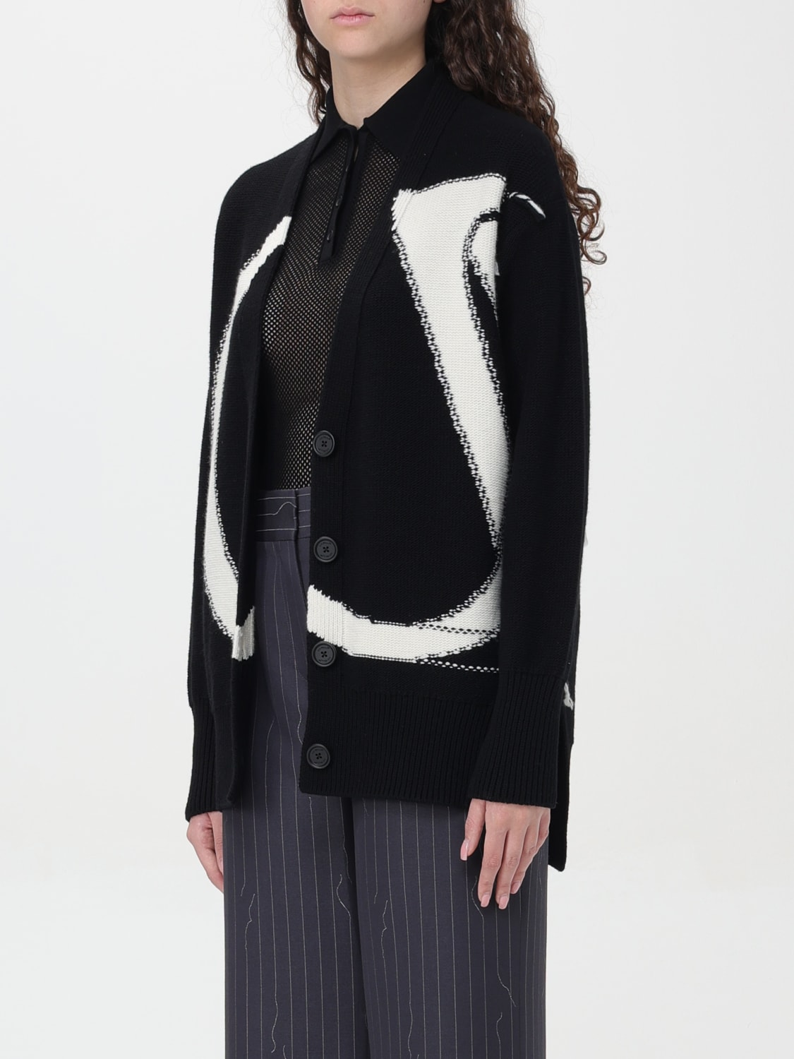 OFF-WHITE CARDIGAN: Off-white women's cardigan, Black - Img 4