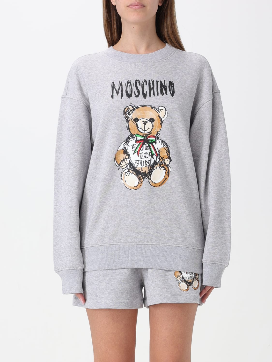 Outlet de Moschino Couture Sudadera mujer Gris Sudadera Moschino Couture 17120528 en linea en GIGLIO.COM