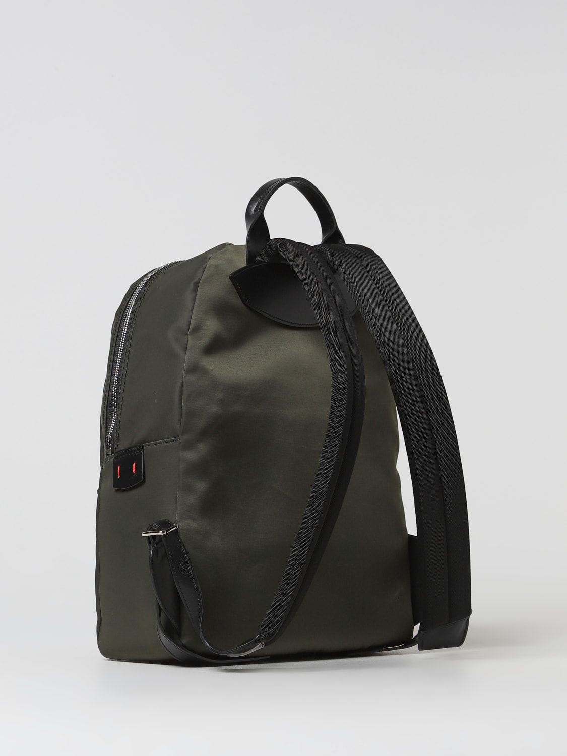 KITON ZAINO: Zaino Kiton in nylon e pelle , Verde - Img 2