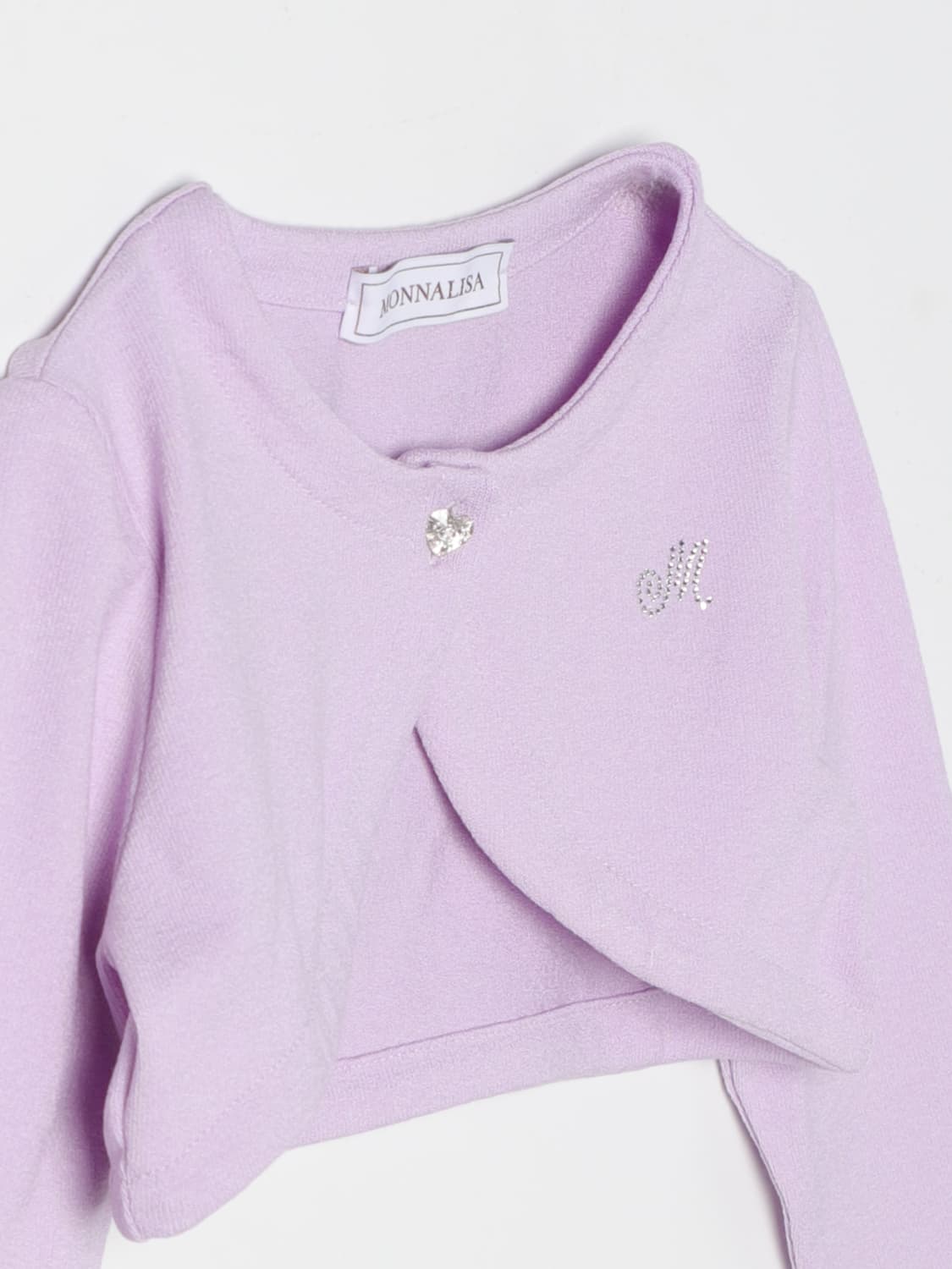 MONNALISA SWEATER: Jacket kids Monnalisa, Lilac - Img 3