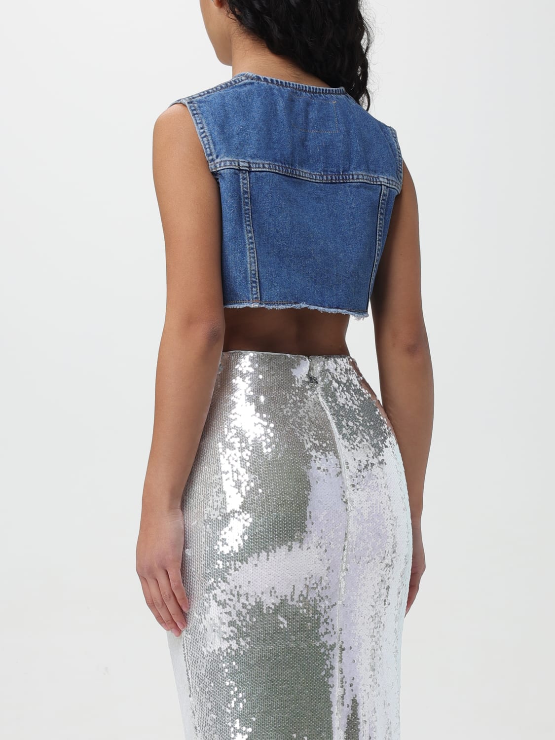 アウターその他 PHILOSOPHY DI LORENZO SERAFINI Woman Waistcoat Blue 10010730 Philosophy Di Lorenzo Serafini Outlet: Waistcoat woman
