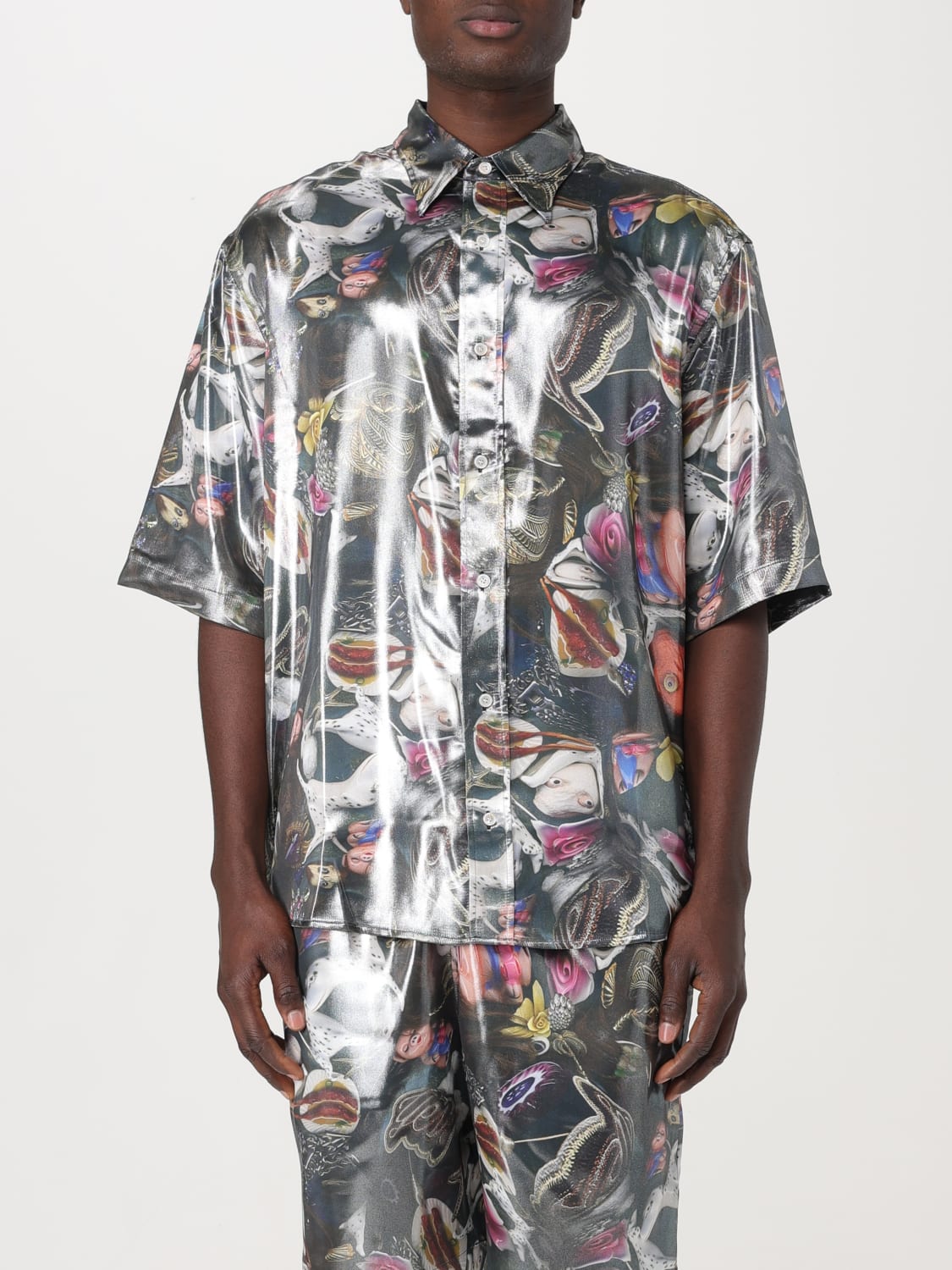 Giglio Camicia Per Sundberg x Acne Studios in tessuto laminato con stampa