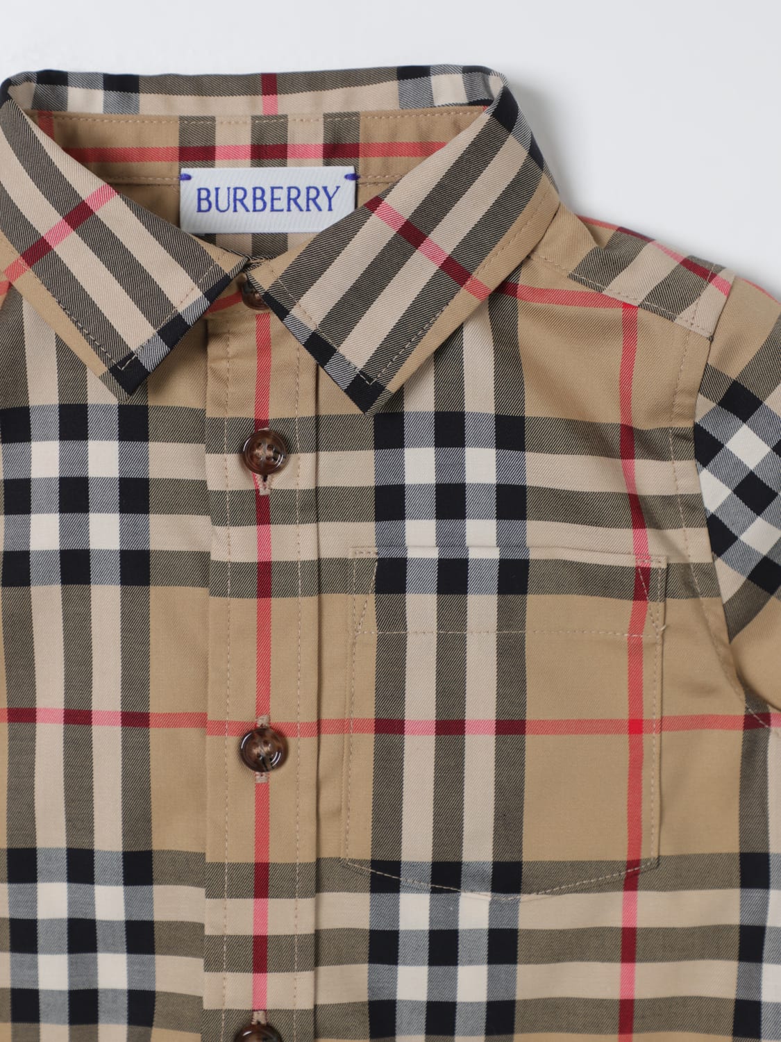 Burberry Outlet Camicia check Kids Beige Camicia Burberry 8078732 online su GIGLIO.COM