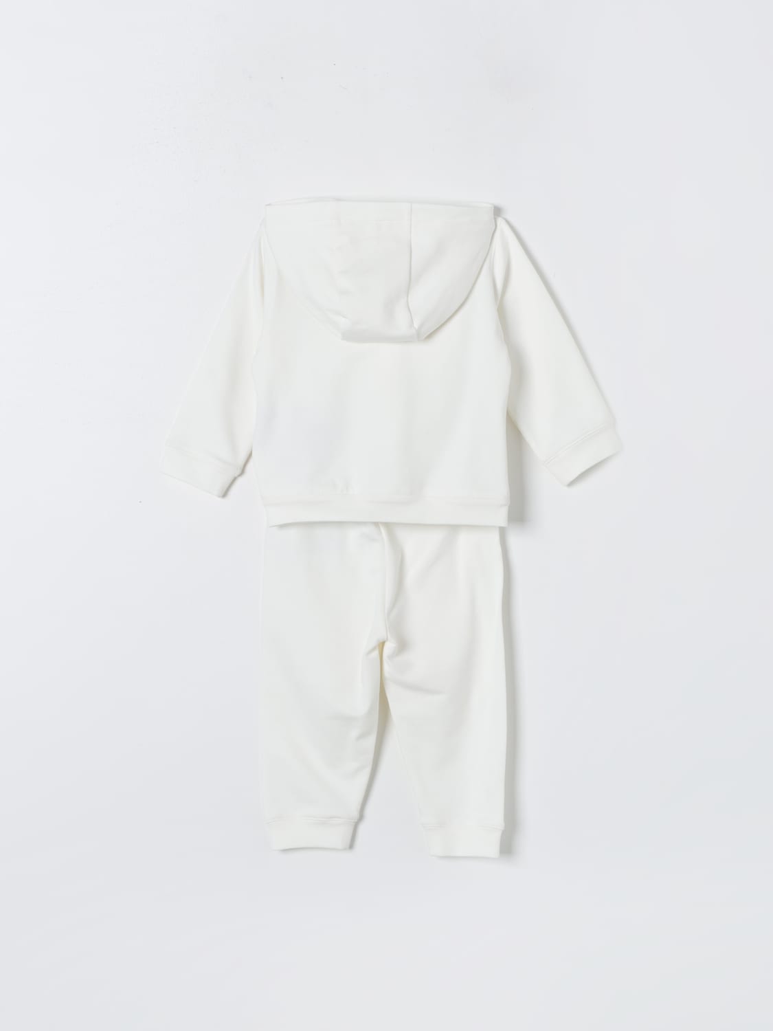 MONCLER COMPLETO: Tuta sportiva in cotone Moncler, Bianco - Img 2