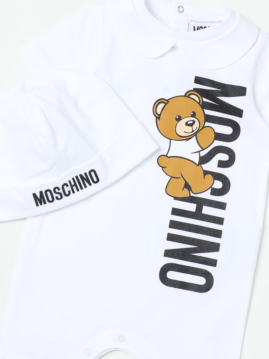 MOSCHINO KIT NAISSANCE: Combinaisons enfant Moschino Baby, Blanc - Img 3