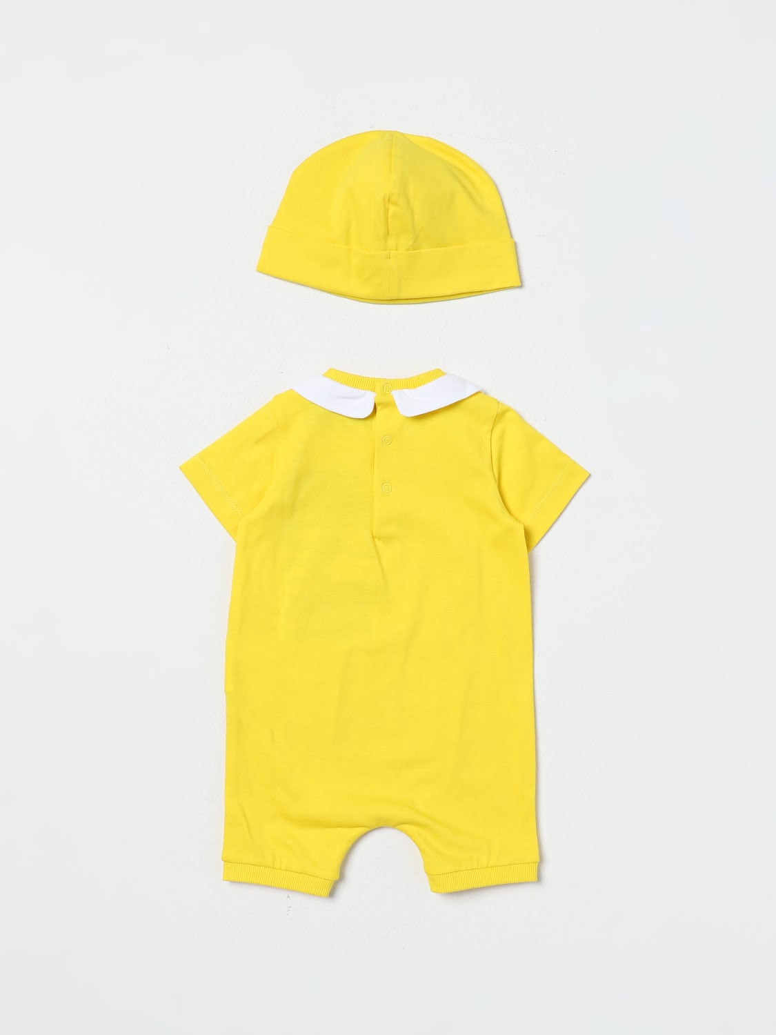 MOSCHINO COMBINATO: Set tuta + cappello Moschino Baby, Giallo - Img 2