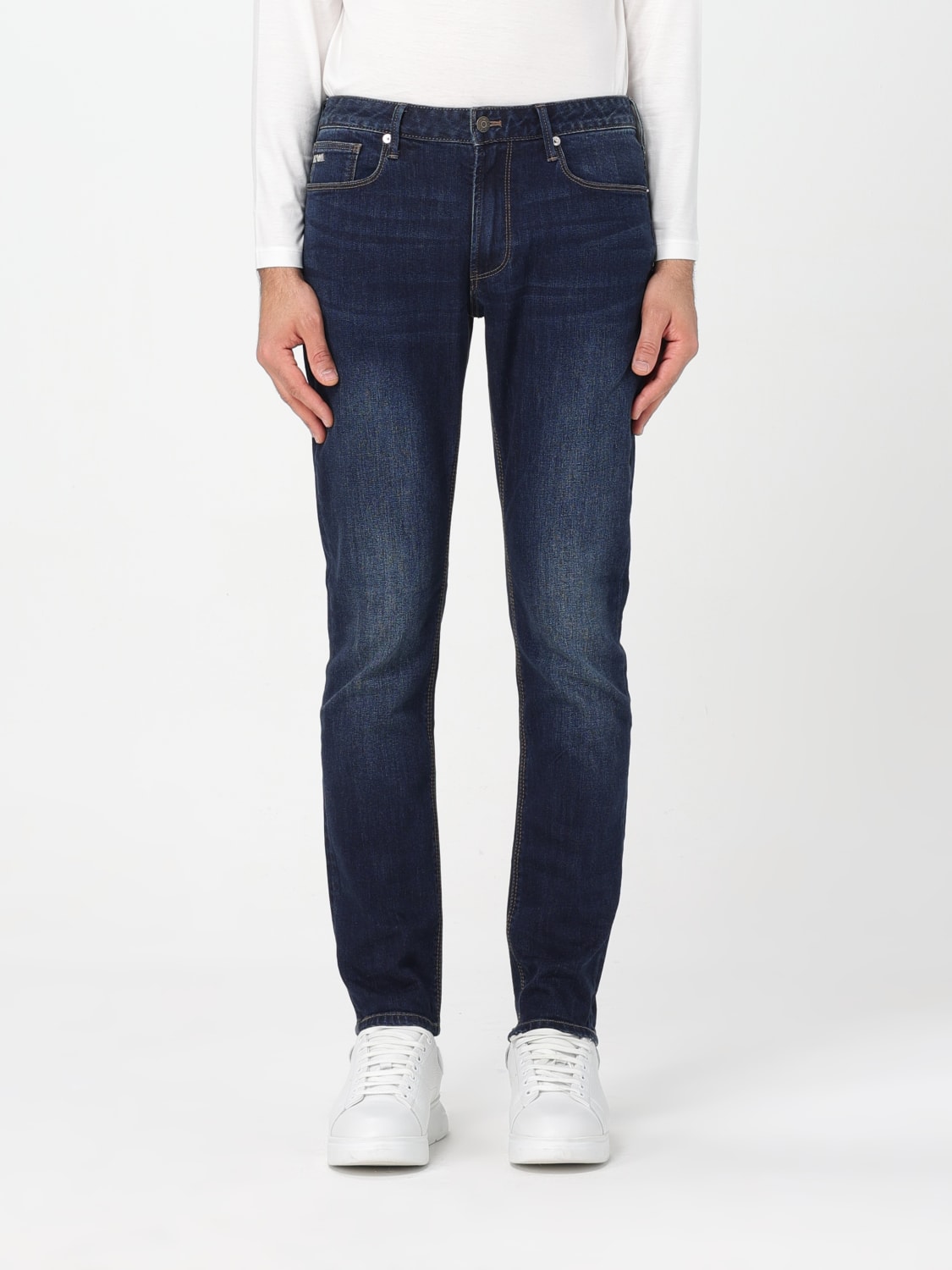 Armani jeans mens slim fit jeans blue top