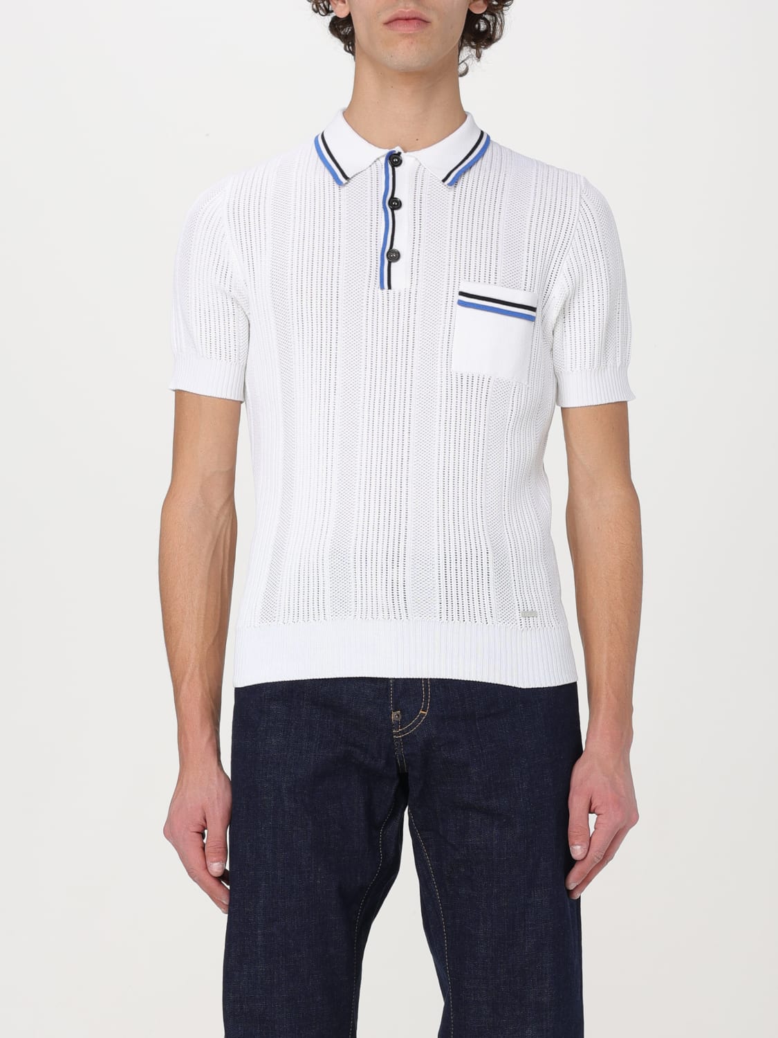 Giglio Polo in maglia di misto cotone Dsquared2