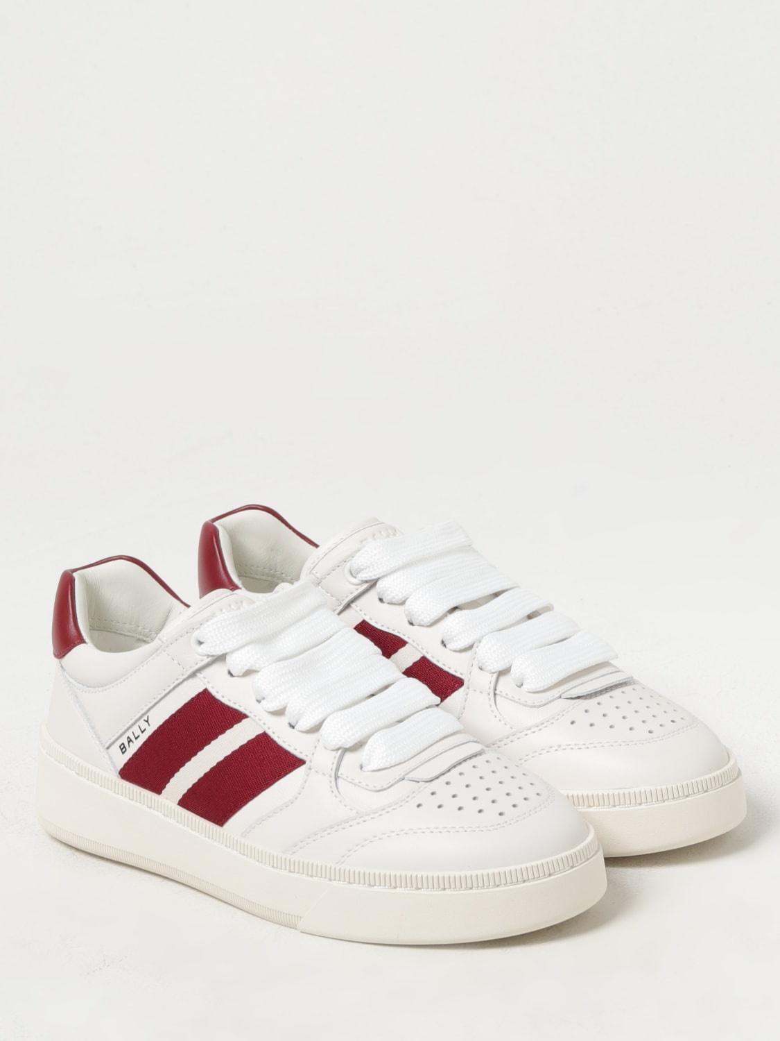 BALLY SNEAKERS: Sneakers Raise Bally in pelle e tessuto, Bianco - Img 2