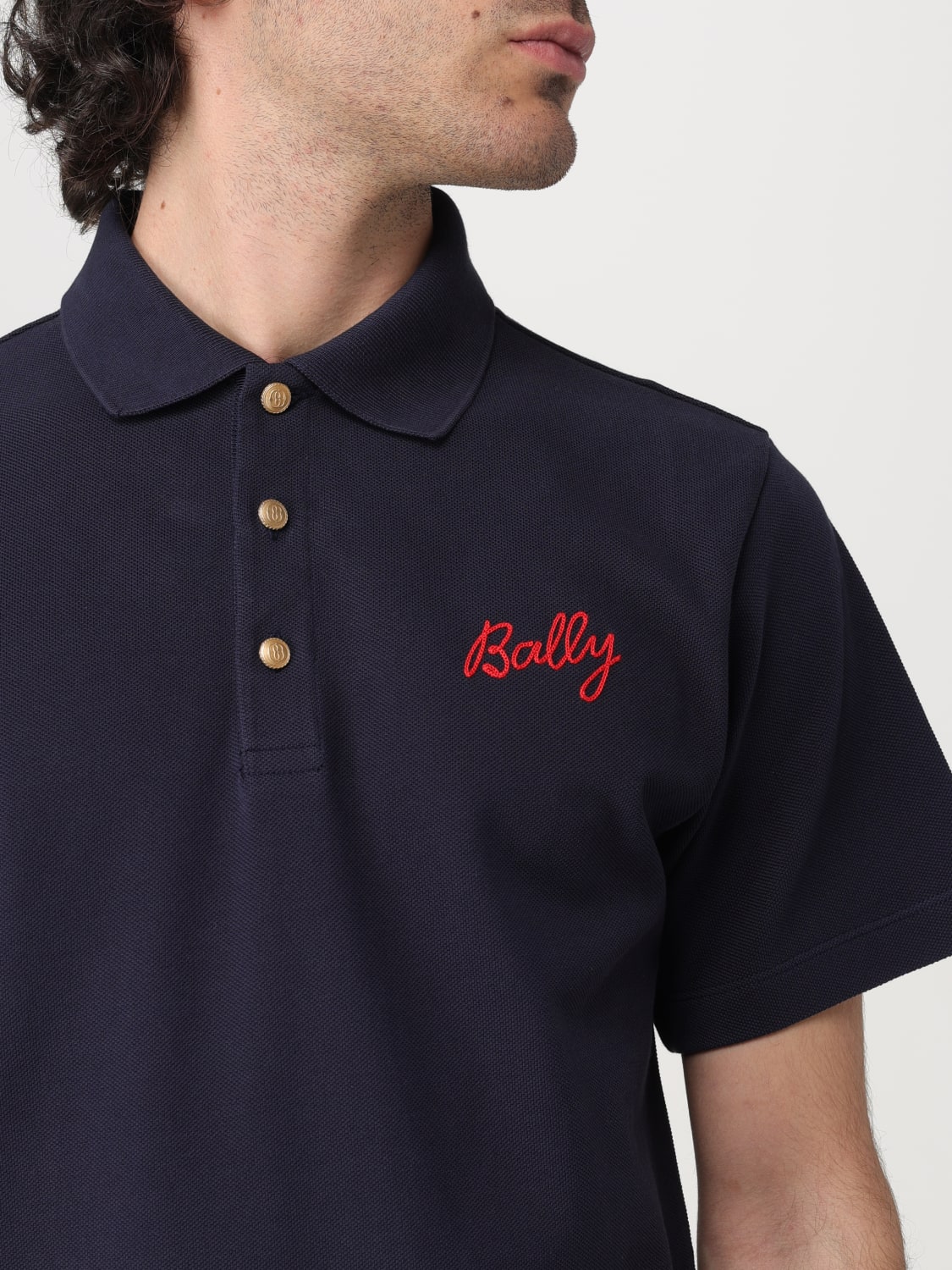 BALLY Polo shirt men Blue Bally polo shirt MJE04OCO228 online at GIGLIO.COM