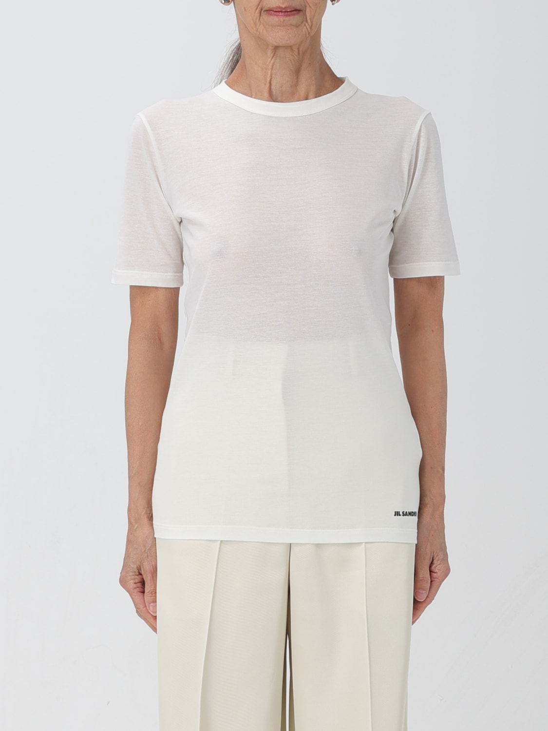 JIL SANDER Tシャツ: Tシャツ レディース Jil Sander, ホワイト - Img 1