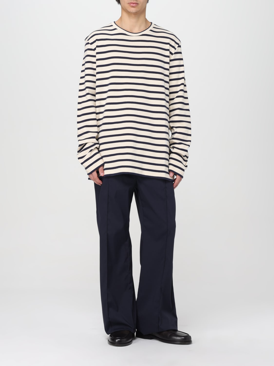 JIL SANDER: long-sleeve striped cotton t-shirt - Striped