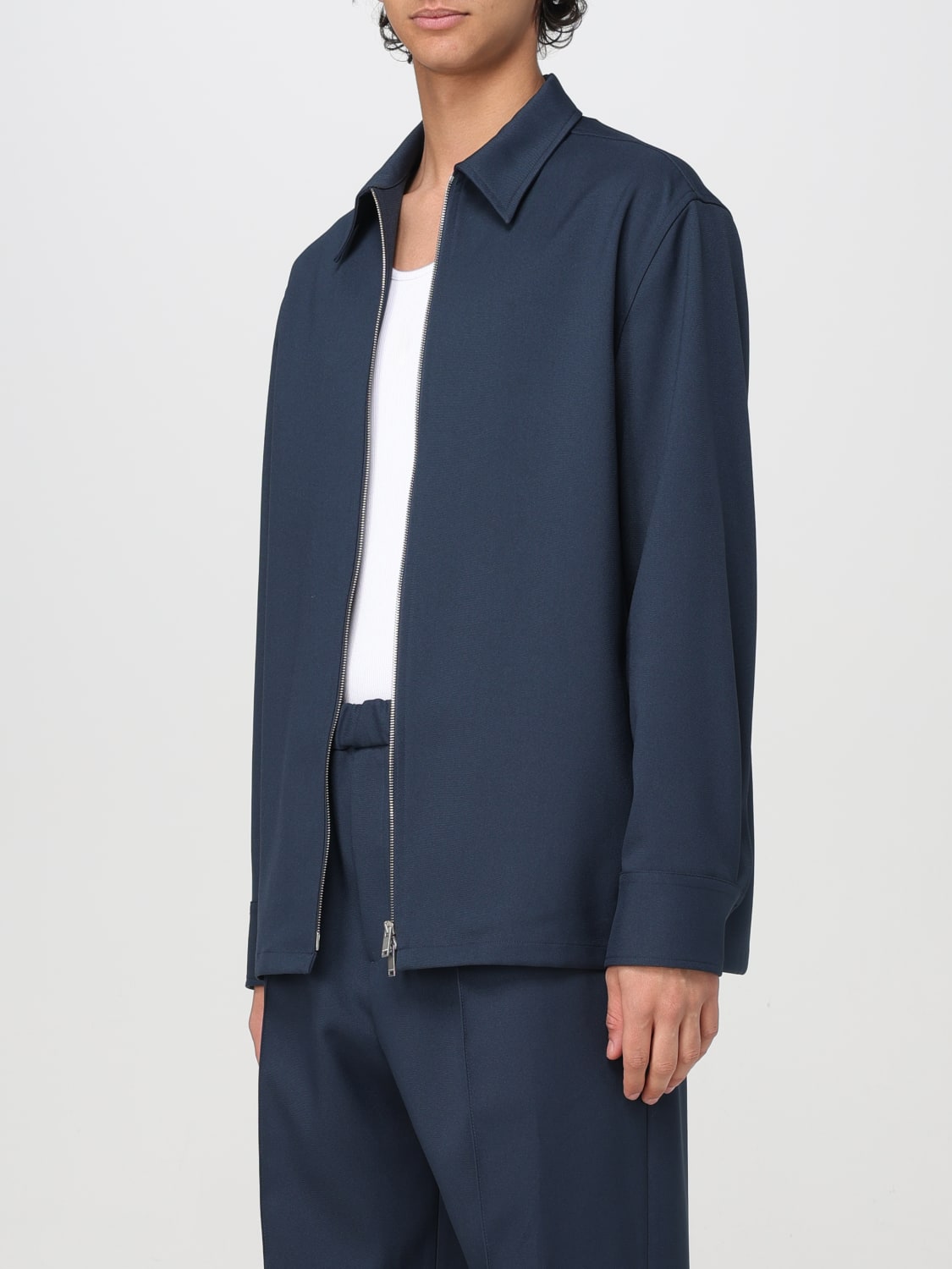 JIL SANDER: Shirt men - Blue 1 | Jil Sander jacket