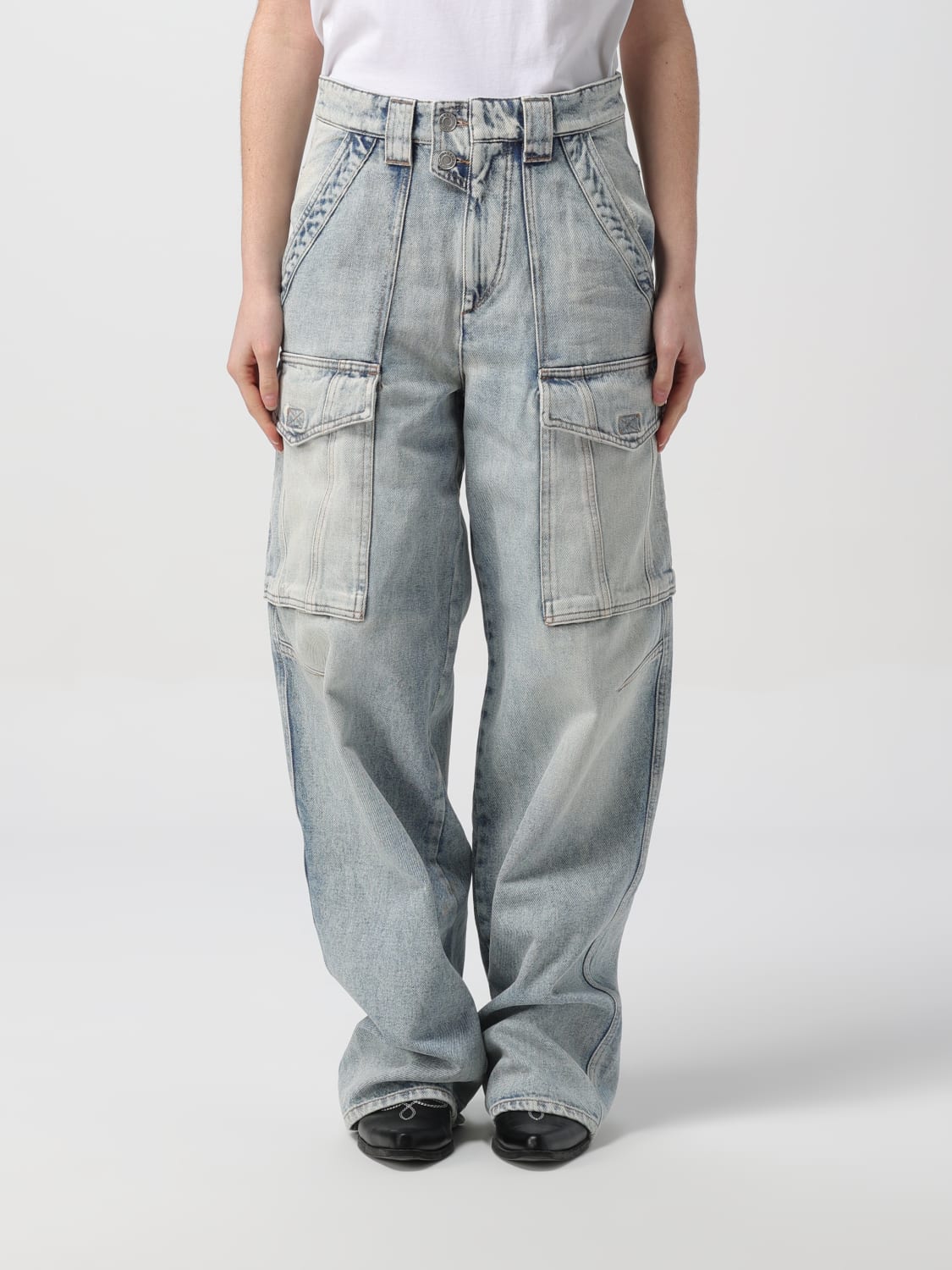 Isabel Marant Etoile Outlet: Jeans woman - Blue | Isabel Marant Etoile jeans  PA0280FAB1H02E online at GIGLIO.COM