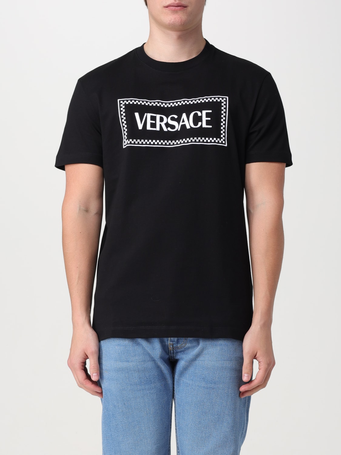 Giglio T-shirt Versace in jersey con logo