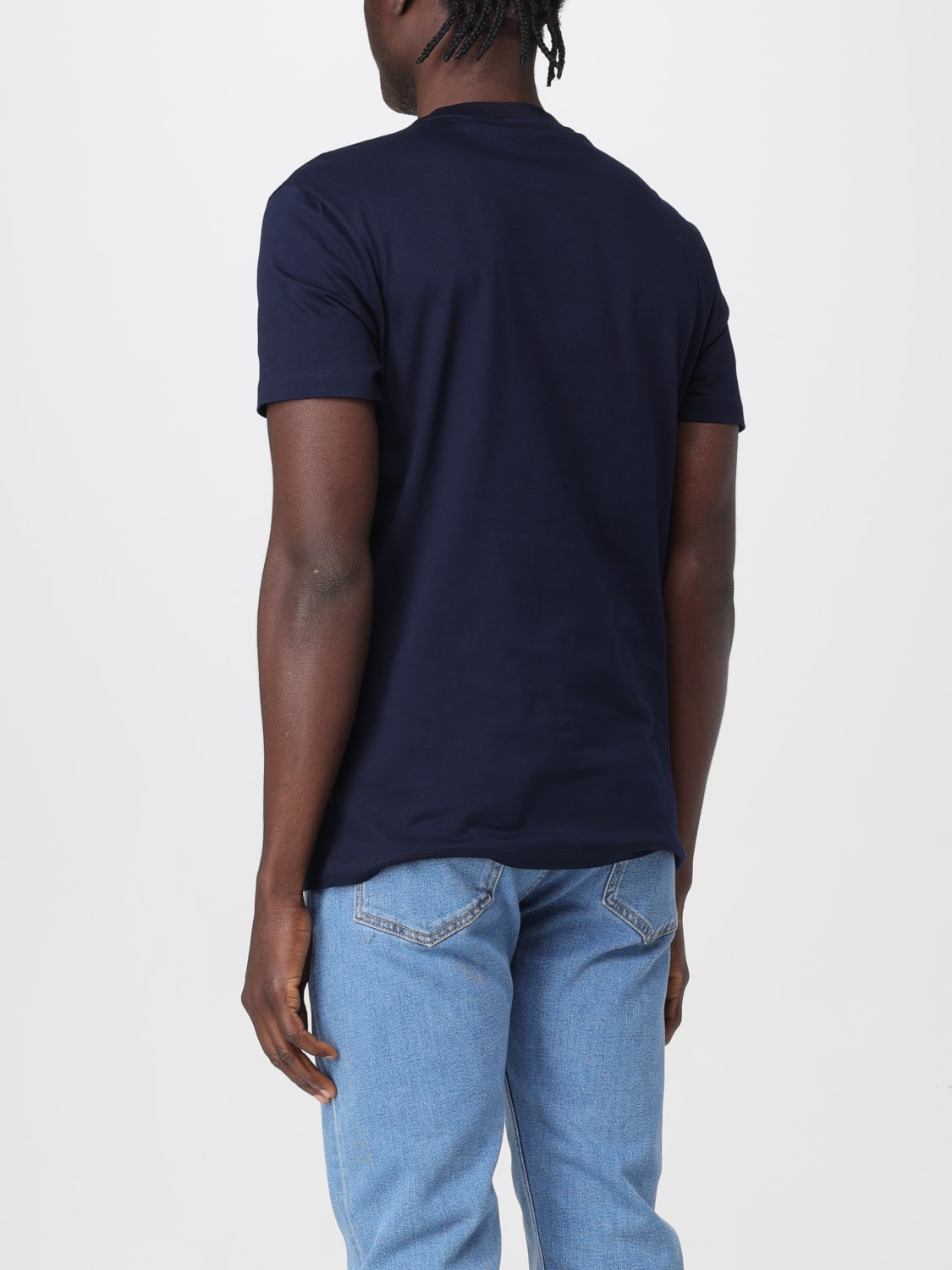 Tシャツ・カットソー VERSACE Men T-shirt Navy 10116941A08584 1UI20 Versace Outlet: T-shirt men - Navy | Versace t-shirt