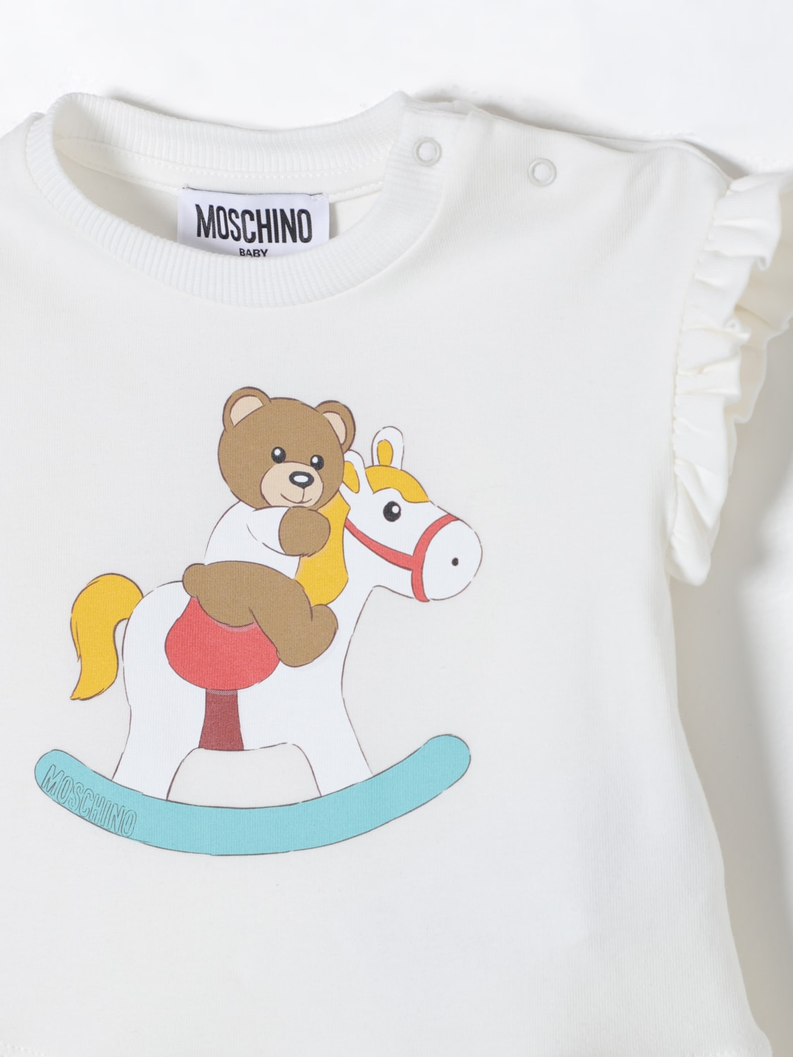 MOSCHINO 롬퍼: 롬퍼 남아 Moschino Baby, 화이트 - Img 3