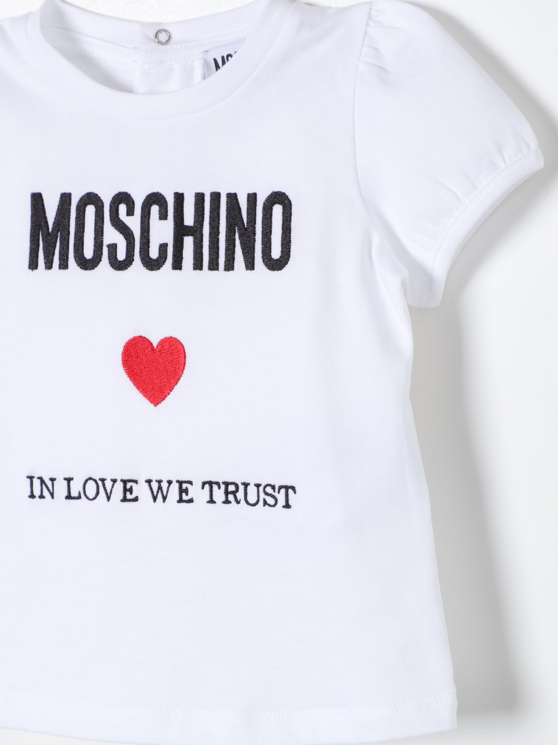 MOSCHINO 티셔츠: 티셔츠 남아 Moschino Baby, 화이트 - Img 3