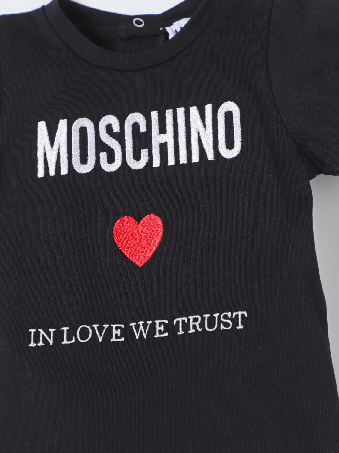 MOSCHINO 티셔츠: 티셔츠 남아 Moschino Baby, 블랙 - Img 3