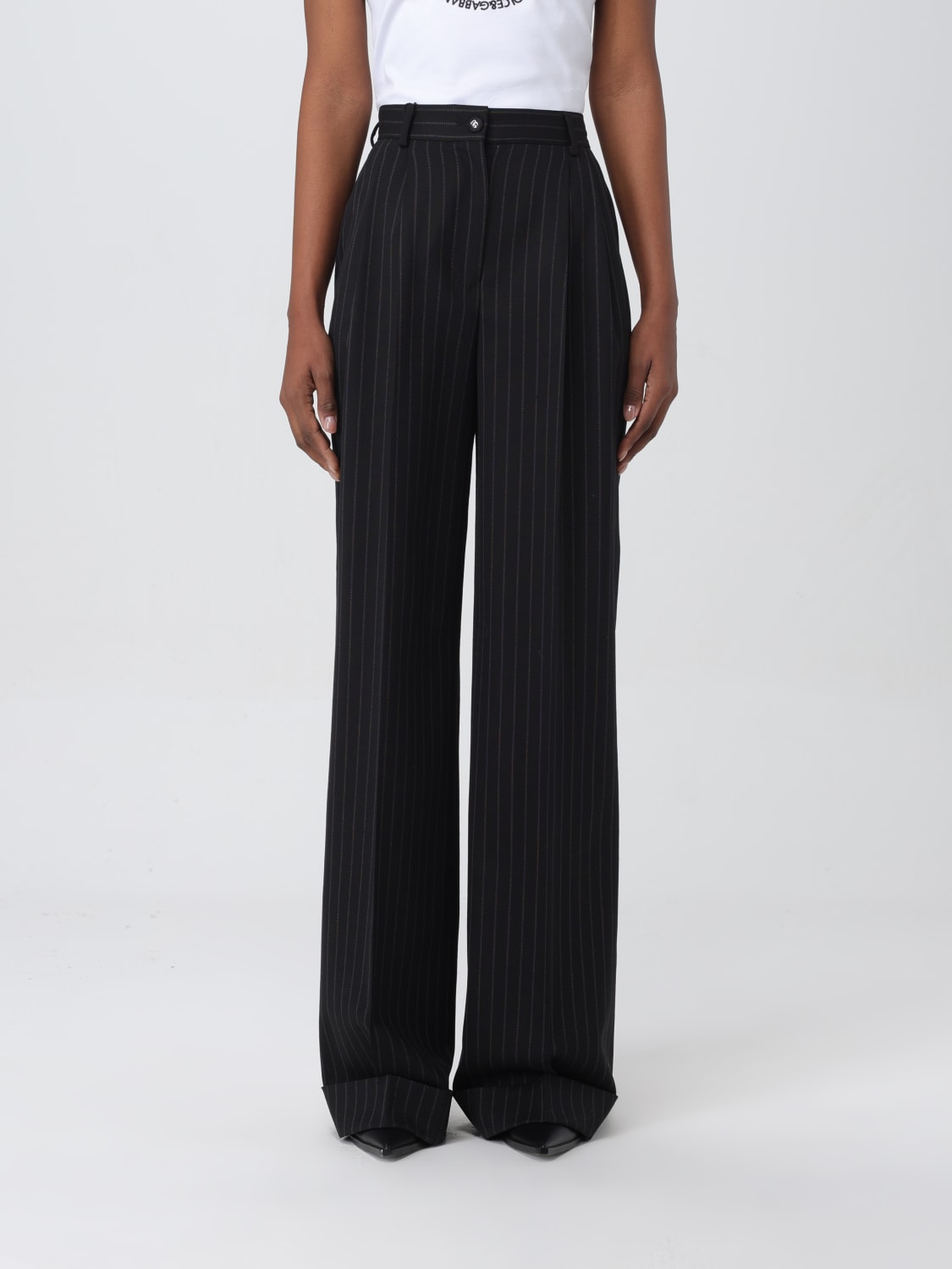 DOLCE & GABBANA: Pants woman - Black | Dolce & Gabbana pants
