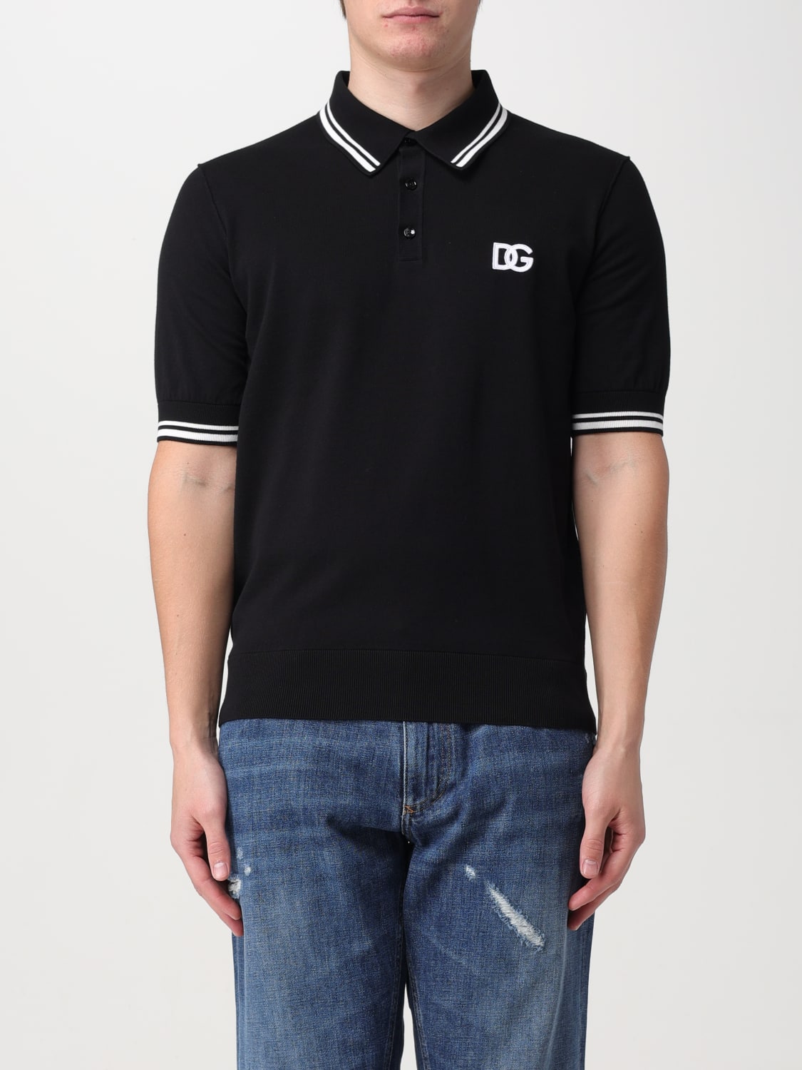 Outlet de Dolce Gabbana Polo hombre Negro Polo Dolce Gabbana GXZ02ZJBCBZ en linea en GIGLIO.COM