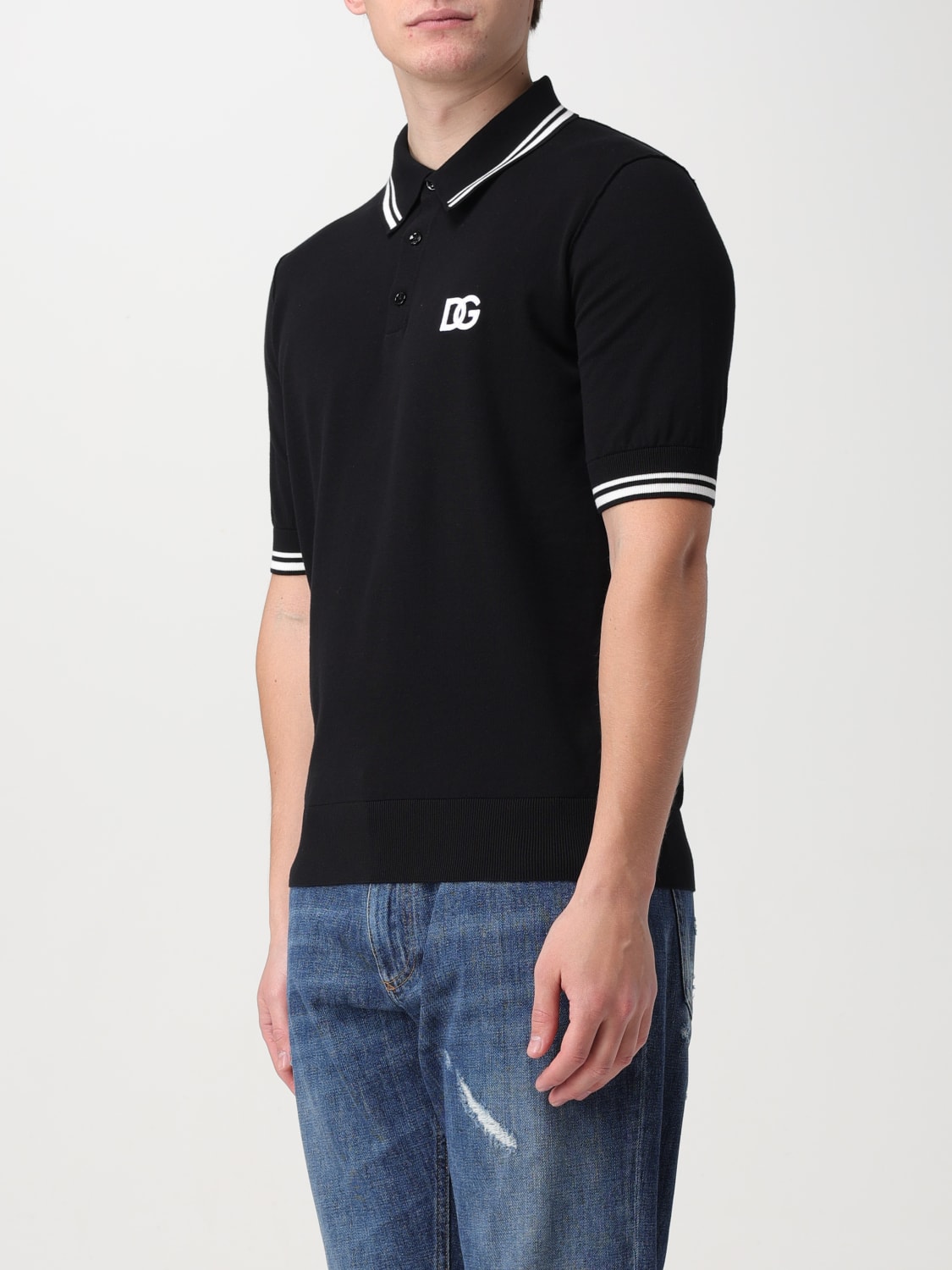 DOLCE & GABBANA POLO SHIRT: Polo shirt men Dolce & Gabbana, Black - Img 4