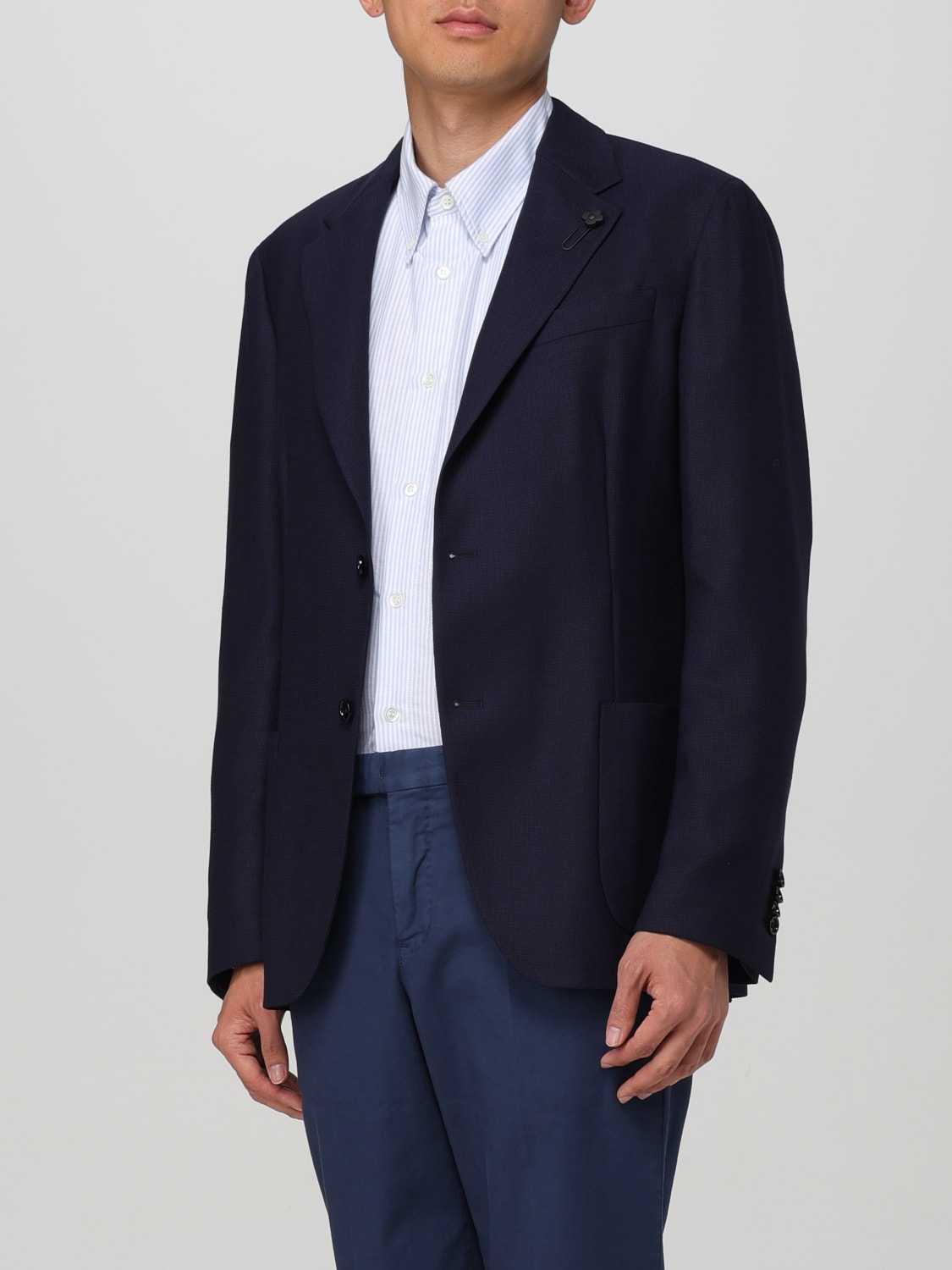 LARDINI JACKET: Jacket men Lardini, Blue - Img 3